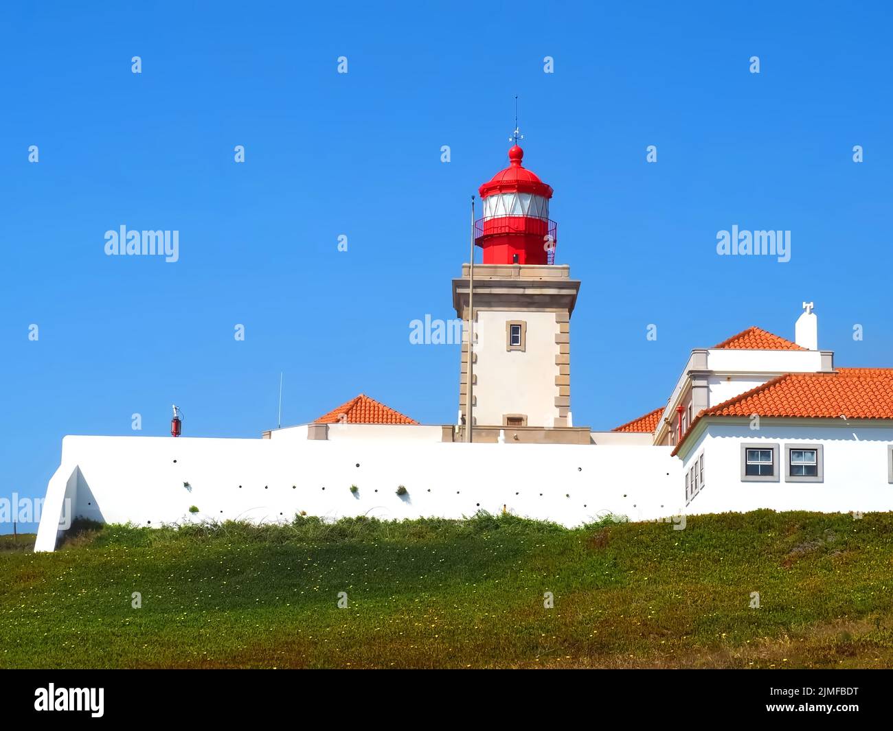 Lighthouse Cabo Da Roca In The Parques De Sintra In Portugal Stock 