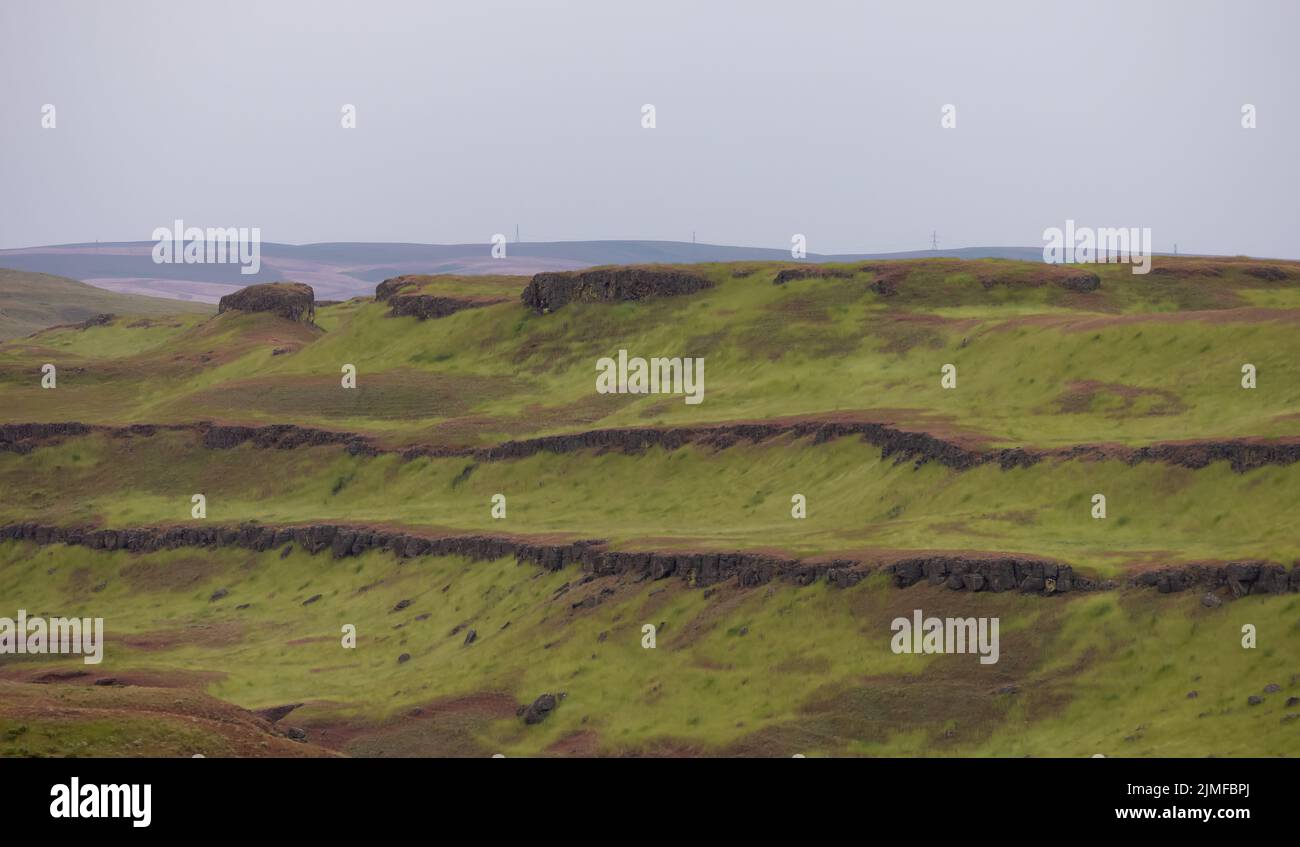 American Nature Landscape during cloudy day. Washtucna, Washington