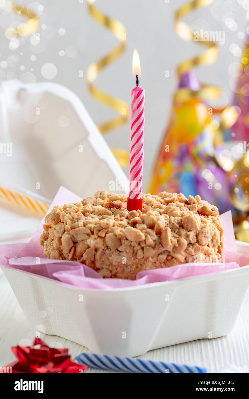 Small birthday cakes. Stock Photo