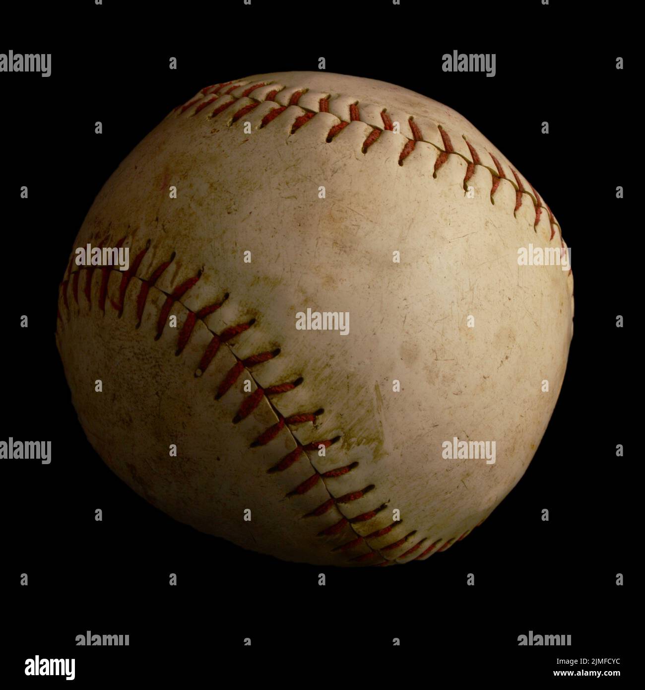 Isolated Baseball on Black Stock Photo