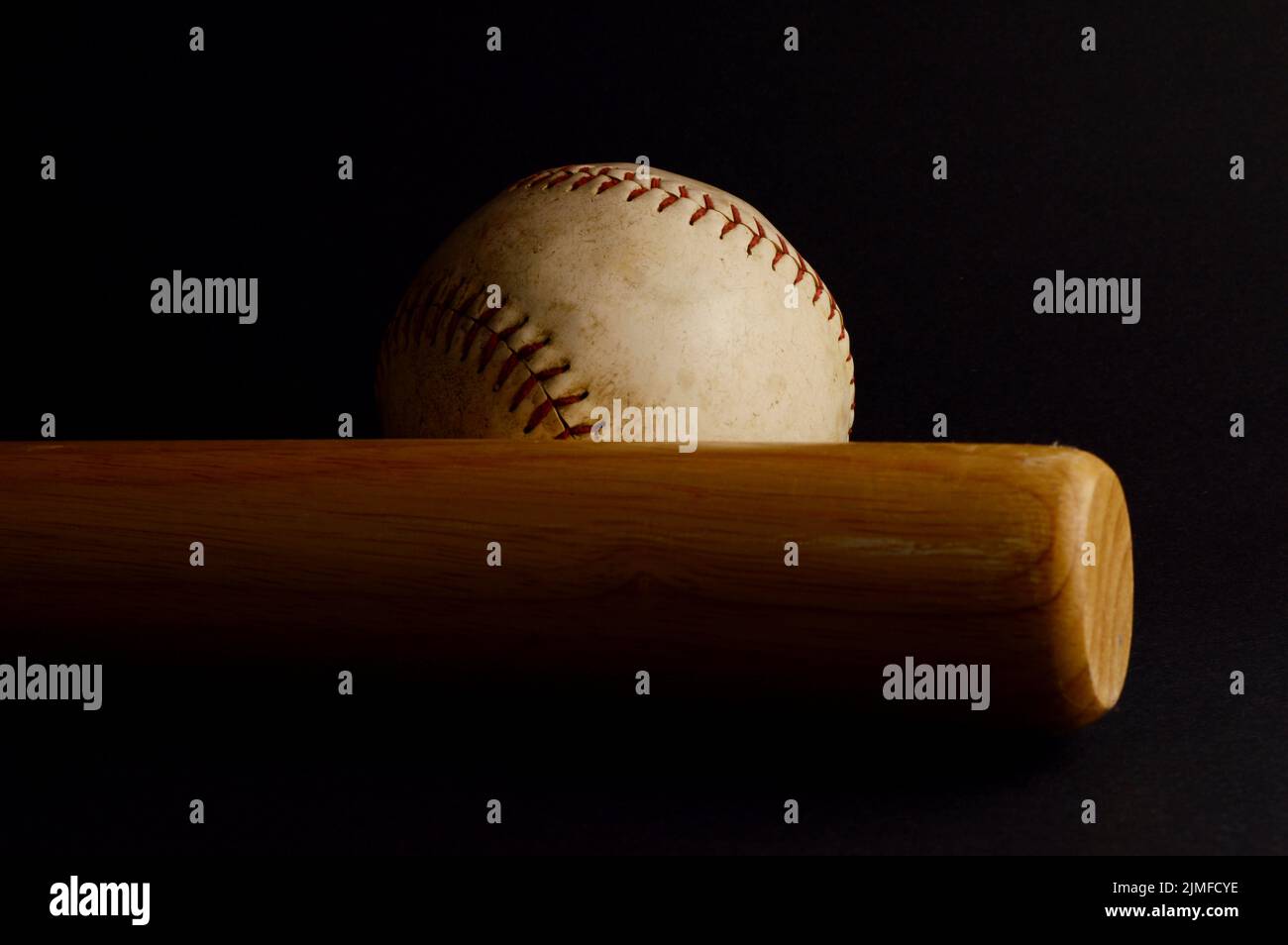 Bat and Baseball Stock Photo