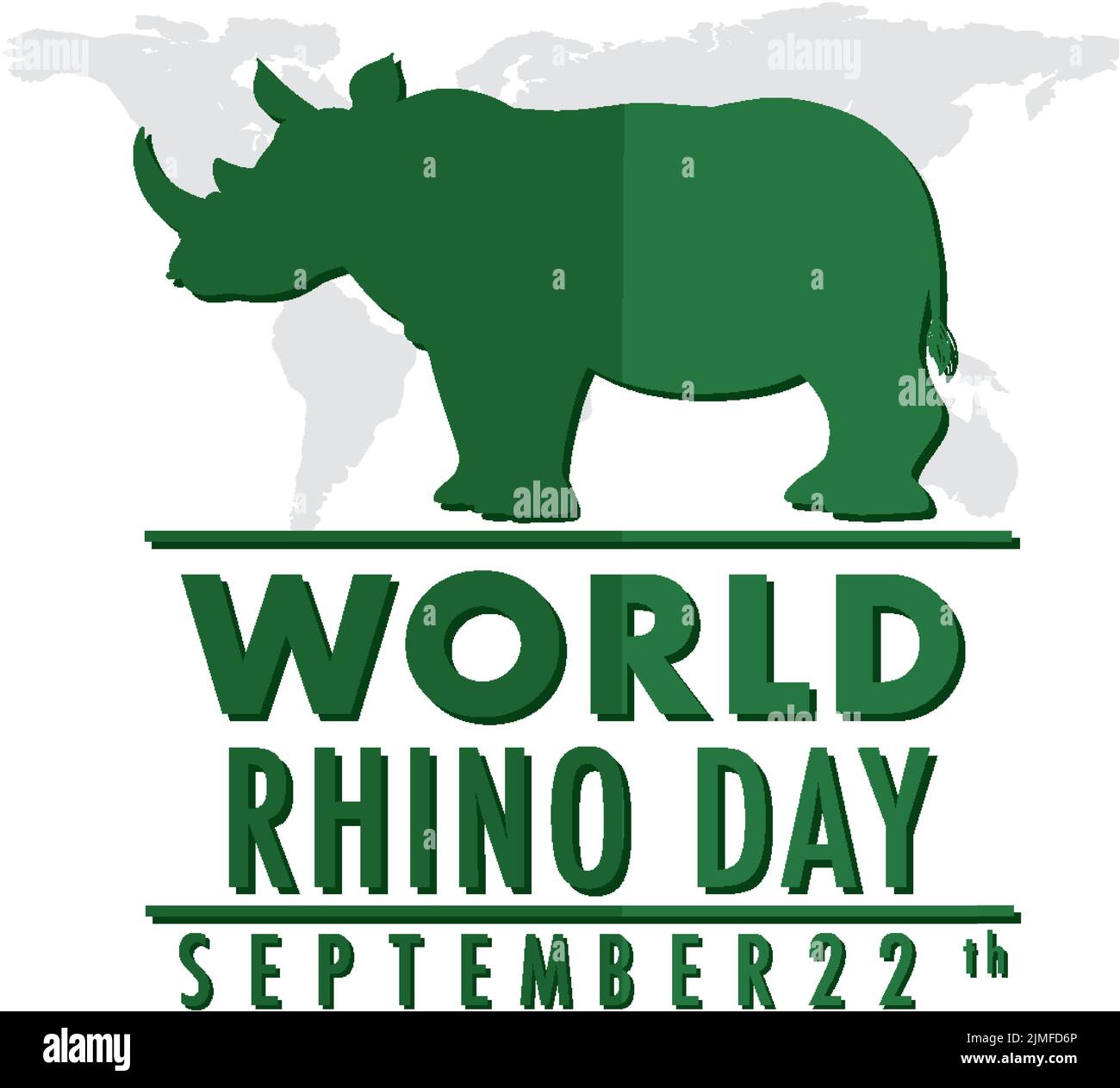World Rhino Day September 22 Banner illustration Stock Vector Image ...