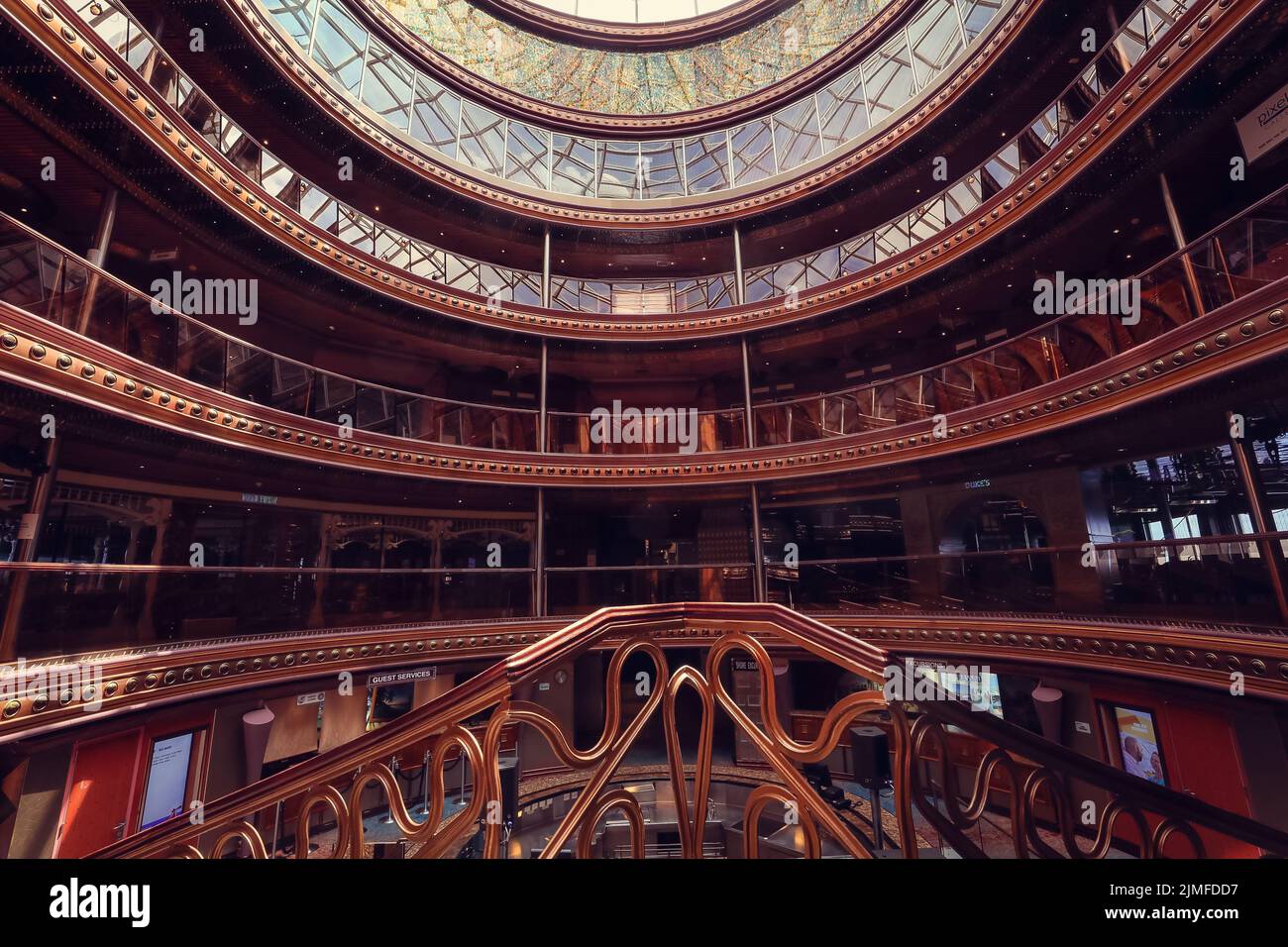 Magnificent interiors on cruise the ship Stock Photo - Alamy