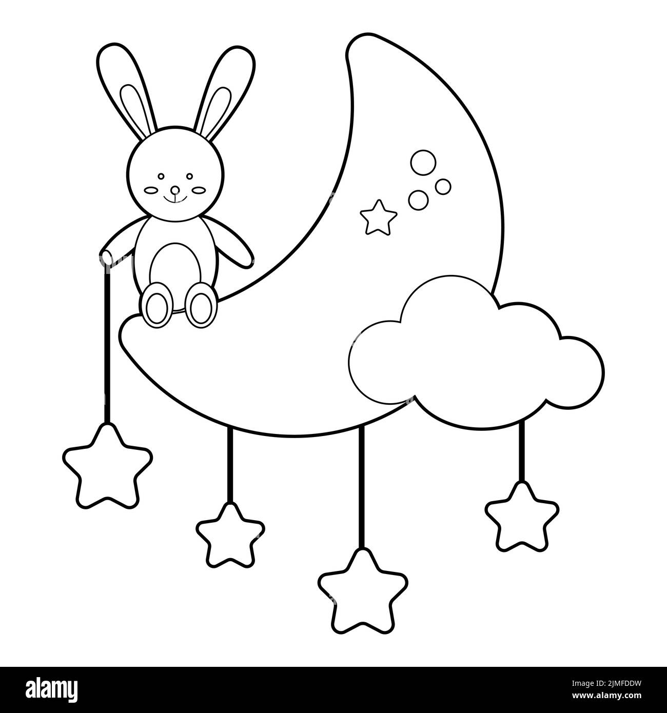 Rabbit cartoon Black and White Stock Photos & Images - Alamy