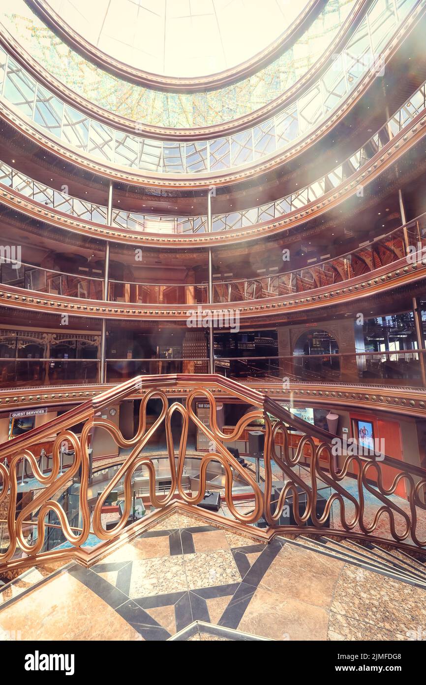 Magnificent interiors on cruise the ship Stock Photo - Alamy