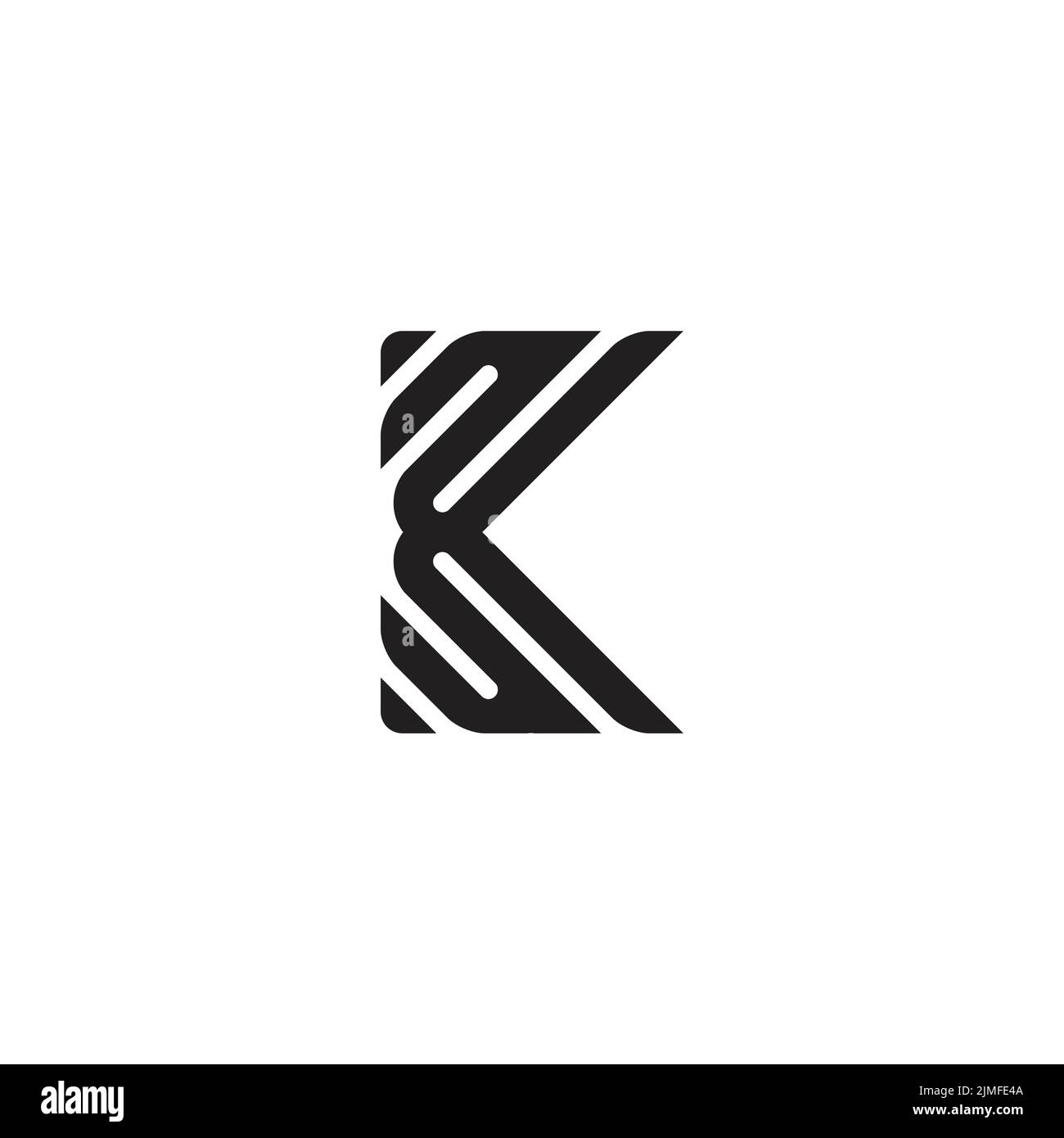 letter k stripes abstract linear geometric logo vector Stock Vector ...