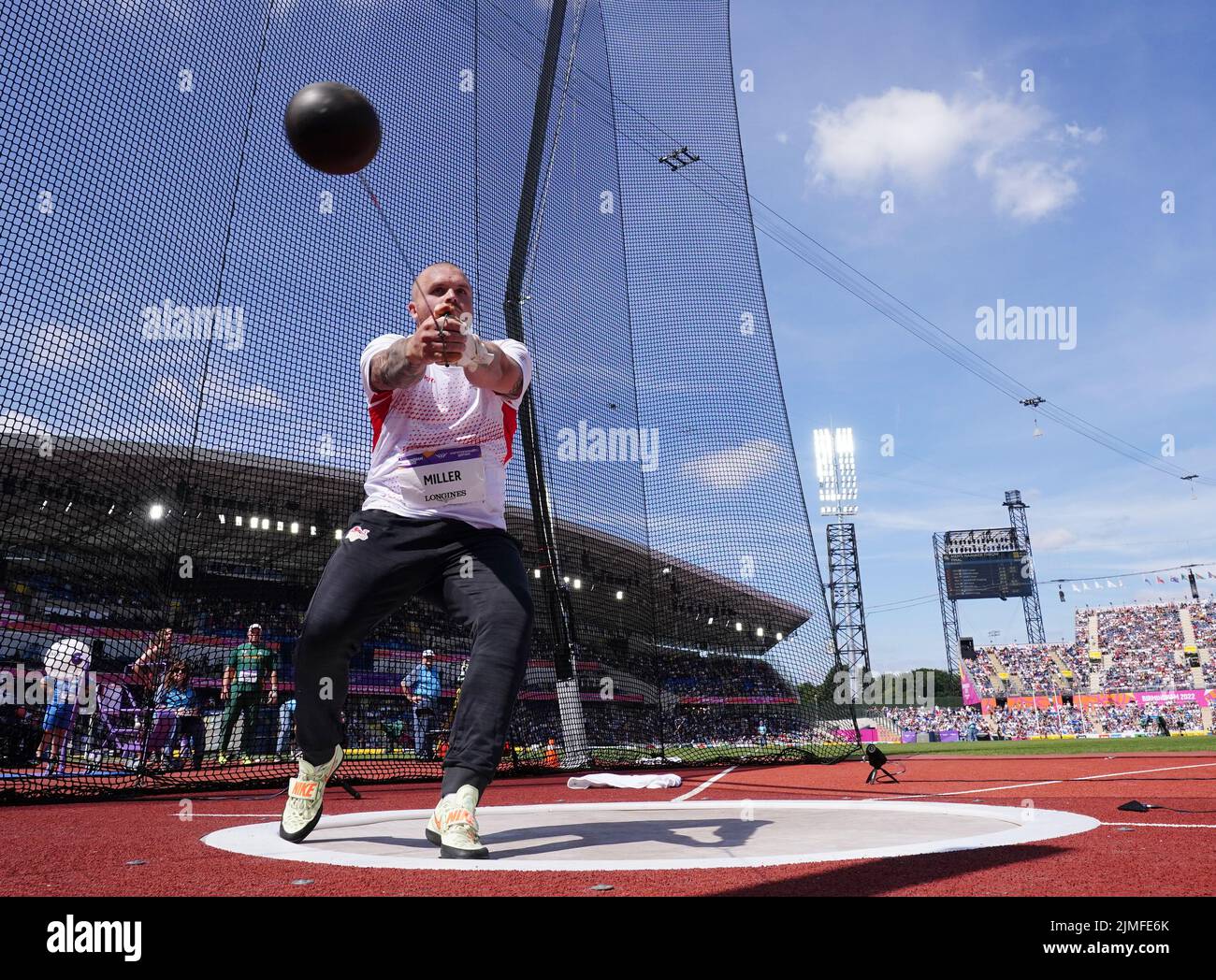 England's Nick Miller in action during the Men's Hammer Throw at