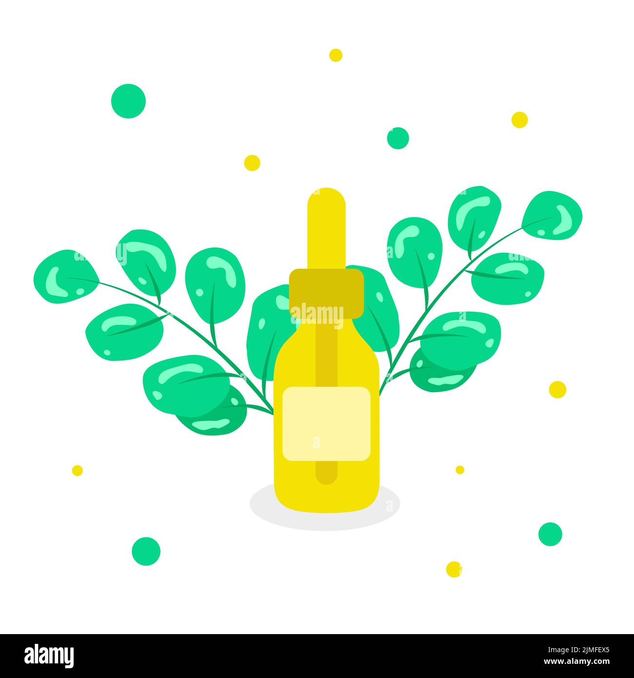 Organic Natural Herbal Cosmetics Essential Oil Cosmetics Eco Friendly Product Skin Care Body and Face Skin Care Hair and Nails Stock Vector