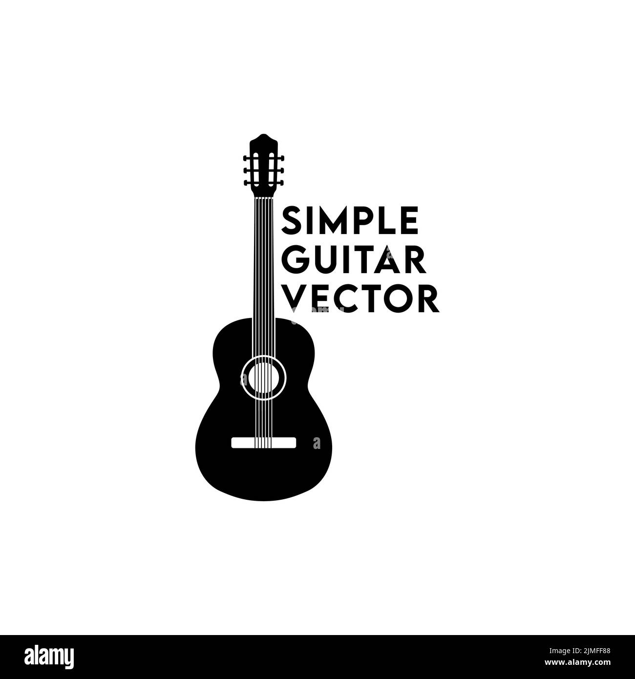 Simple Classic Guitar Vector Design Stock Vector Image & Art - Alamy
