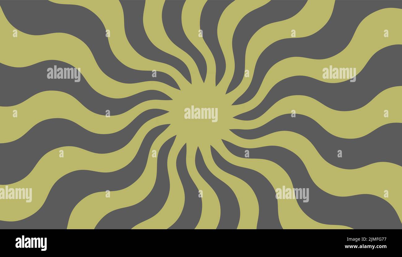 Retro banner with sun and rays in style of 70s. Sunburst, sunrise ...