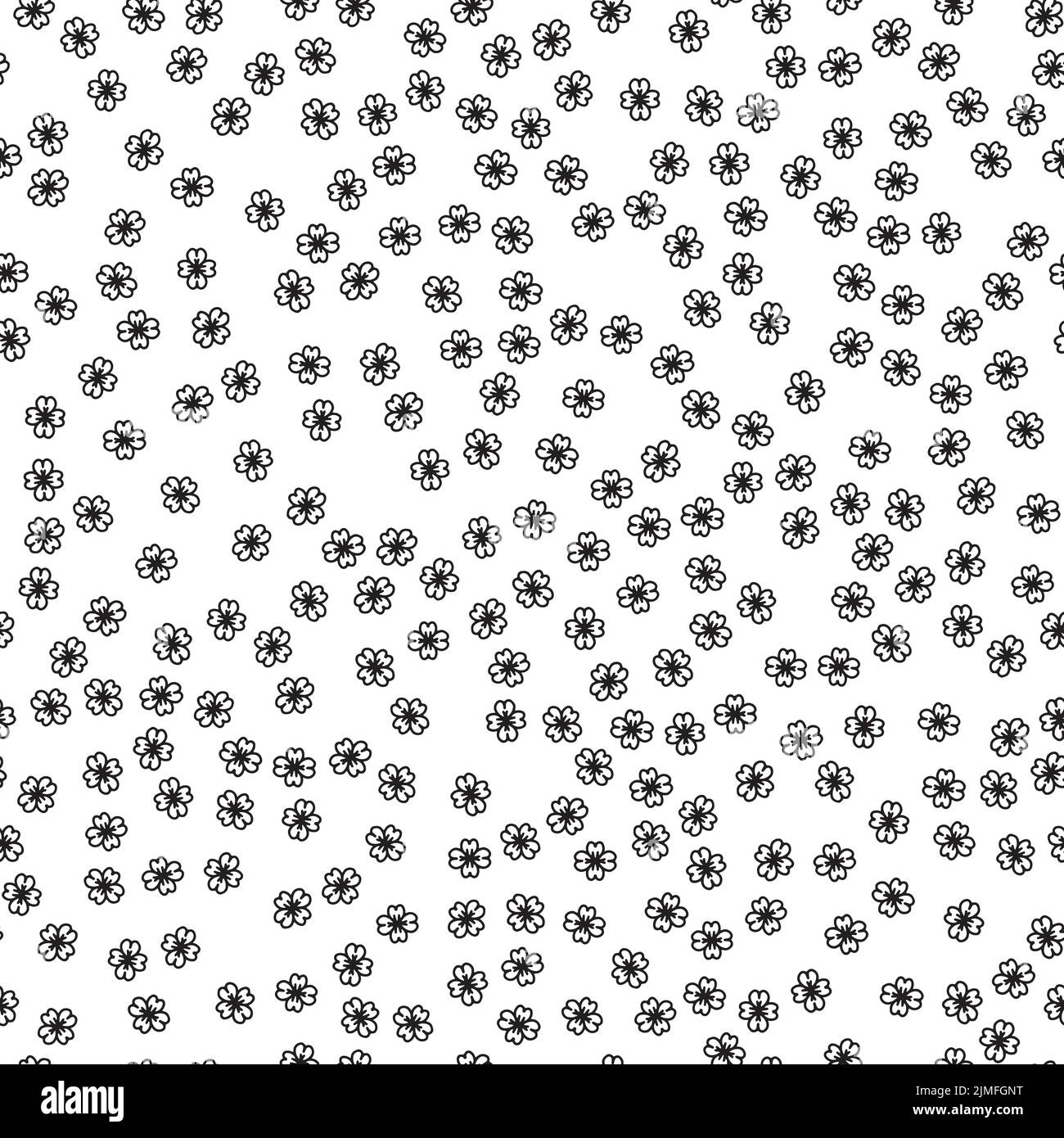 Floral black and white seamless pattern for textile or design ...