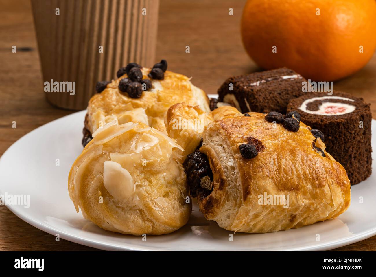 Various baked pastry dessert Stock Photo - Alamy