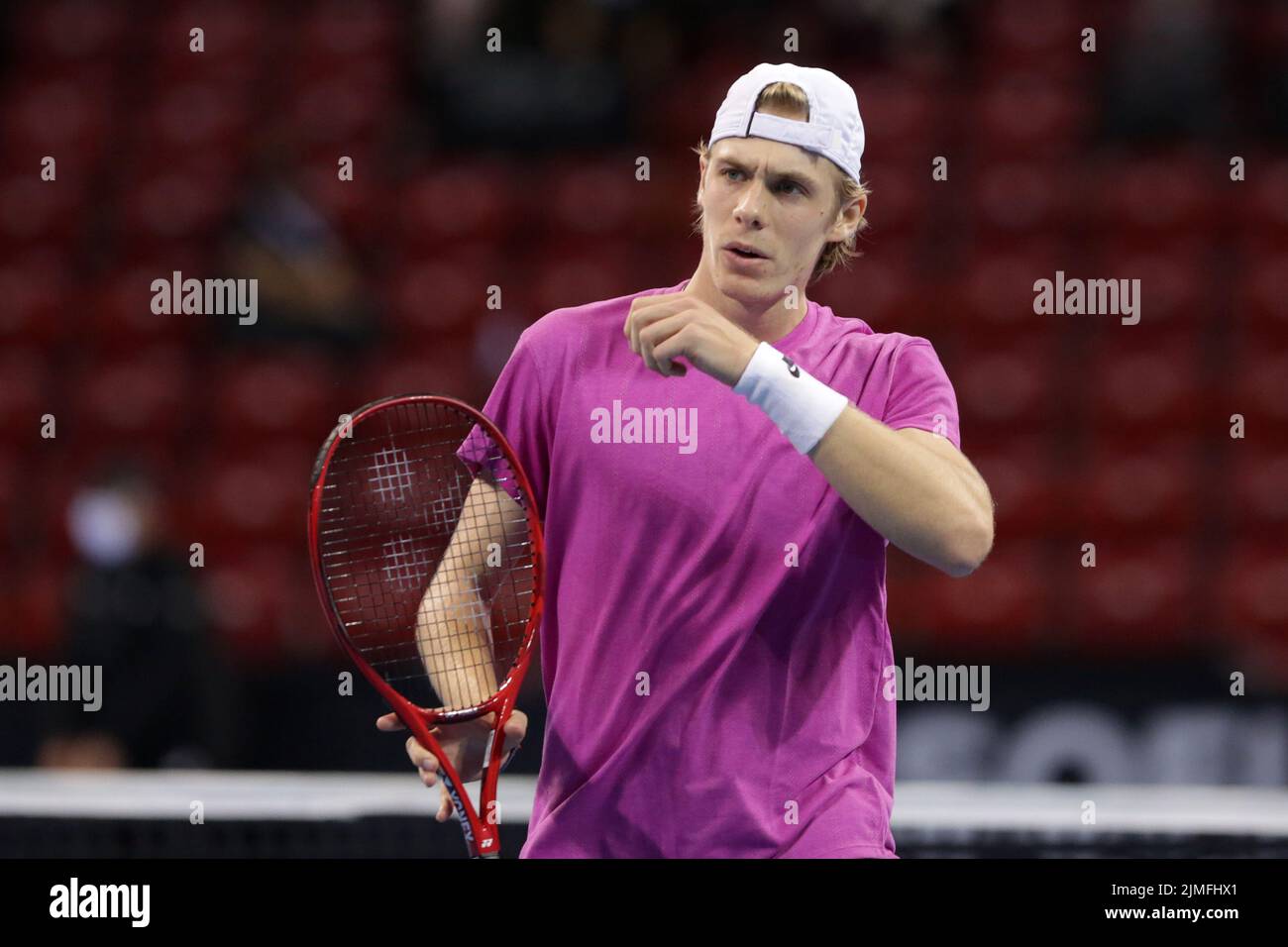 Denis Shapovalov vs Radu Albot, 2020 Sofia Open, ATP 250 Stock Photo