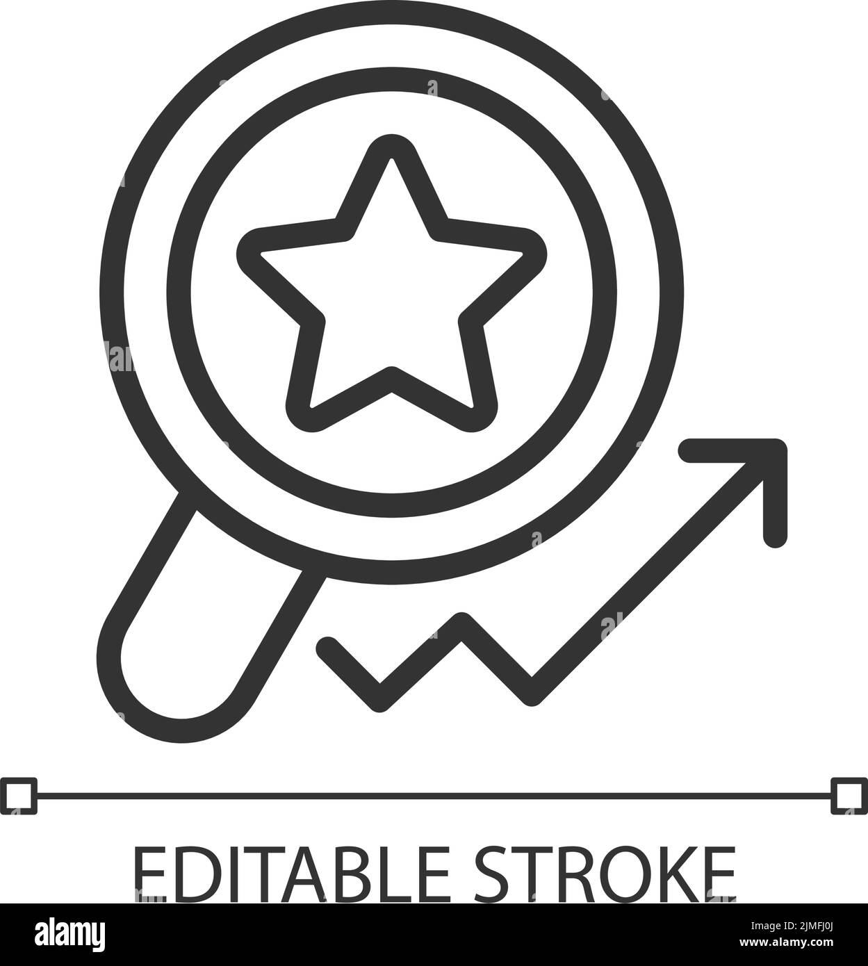 Searching for trends pixel perfect linear icon Stock Vector Image & Art ...