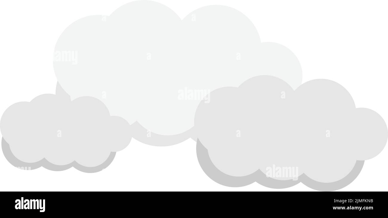 A vector illustration of clouds on a white background - clip art Stock