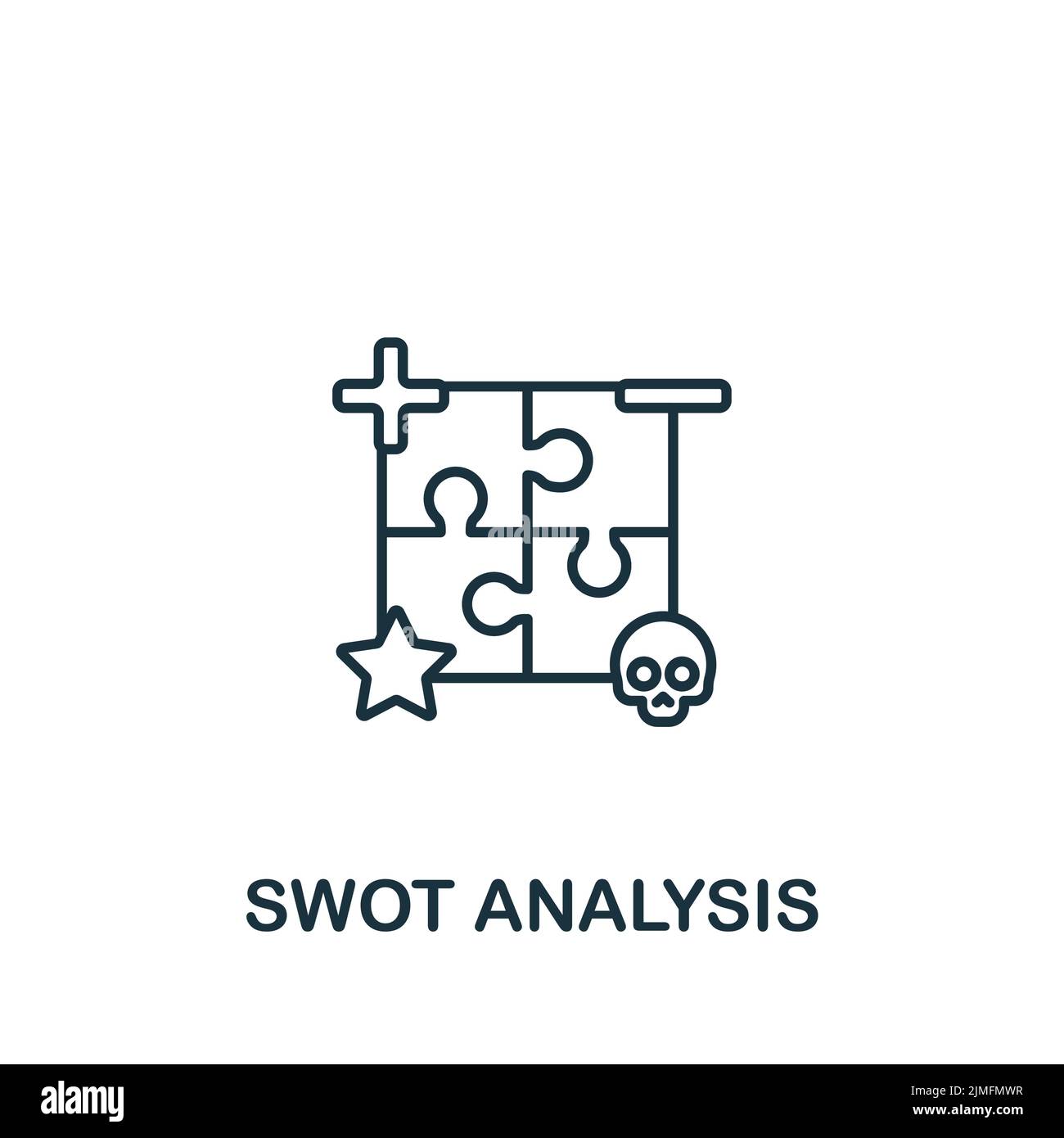 Swot Analysis icon. Monochrome simple icon for templates, web design and infographics Stock Vector