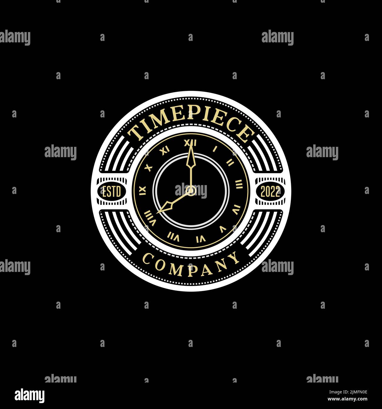 Old Clock Emblem Logo design inspiration Stock Vector Image & Art Alamy