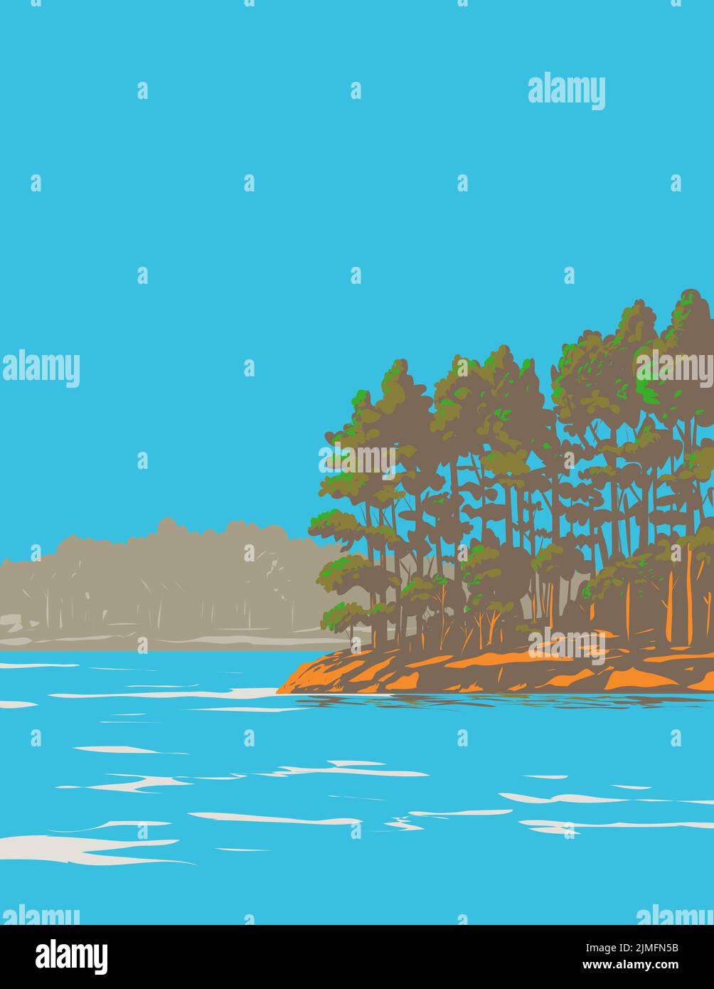 Lake Catherine State Park on South Shore of Lake Catherine Southeast of