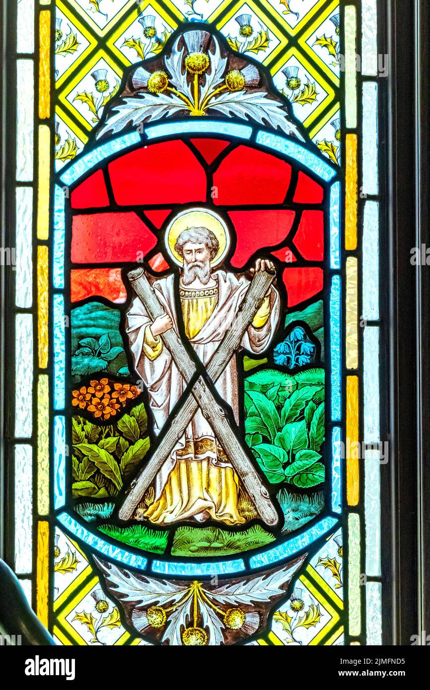 stained glass window in liverpool anglican cathedral Stock Photo Alamy