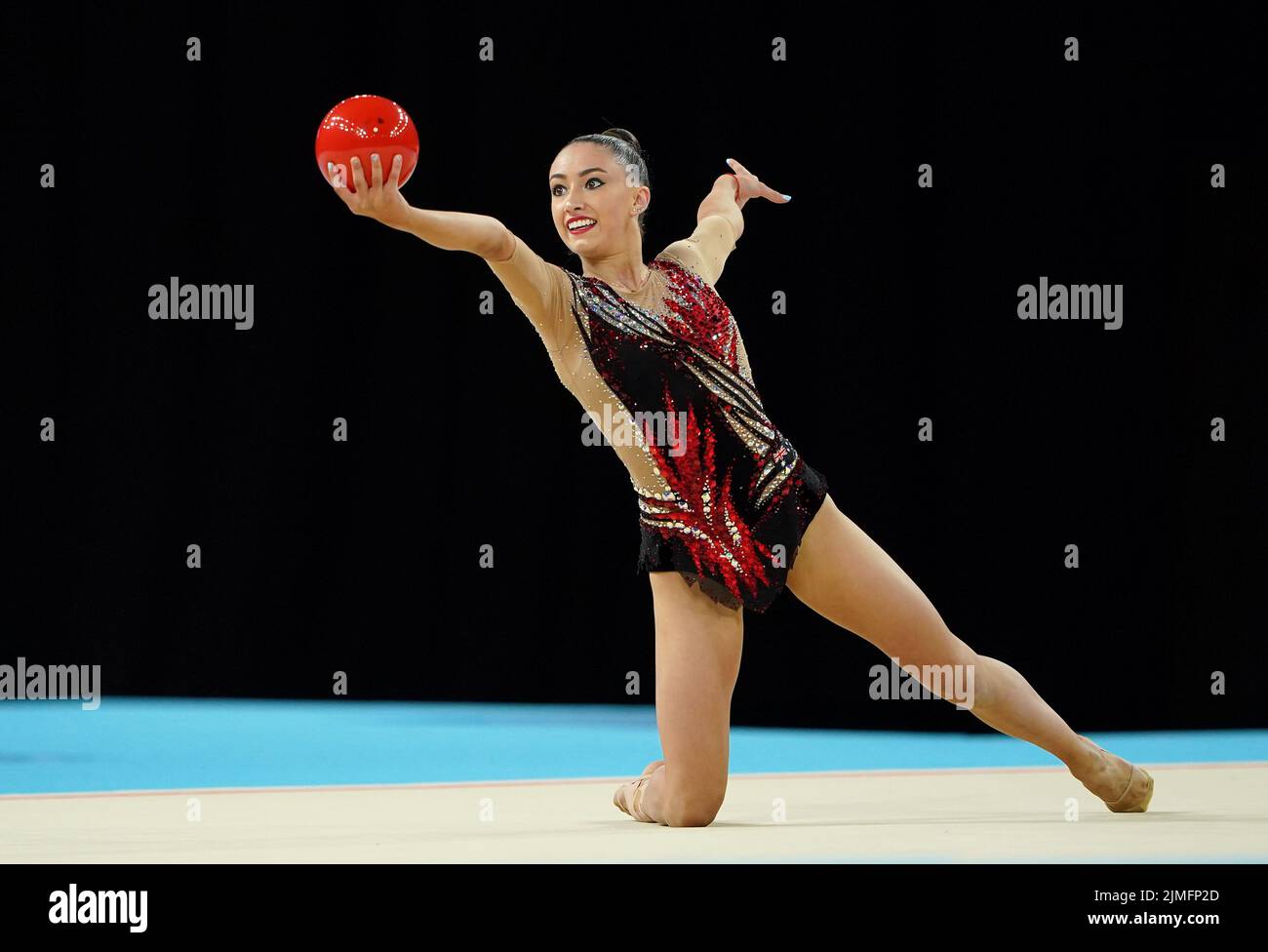 Australia's Alexandra Kiroi-Bogatyreva competes during the ball final rhythmic gymnastics event at Arena Birmingham on day nine of the 2022 Commonwealth Games in Birmingham. Picture date: Saturday August 6, 2022. Stock Photo