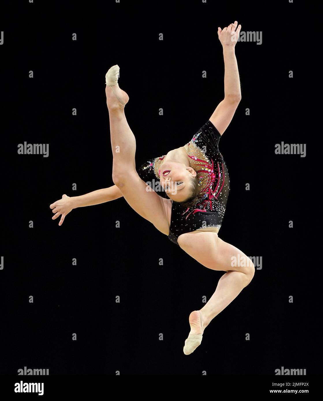 England's Marfa Ekimova competes during the ball final rhythmic gymnastics event at Arena Birmingham on day nine of the 2022 Commonwealth Games in Birmingham. Picture date: Saturday August 6, 2022. Stock Photo