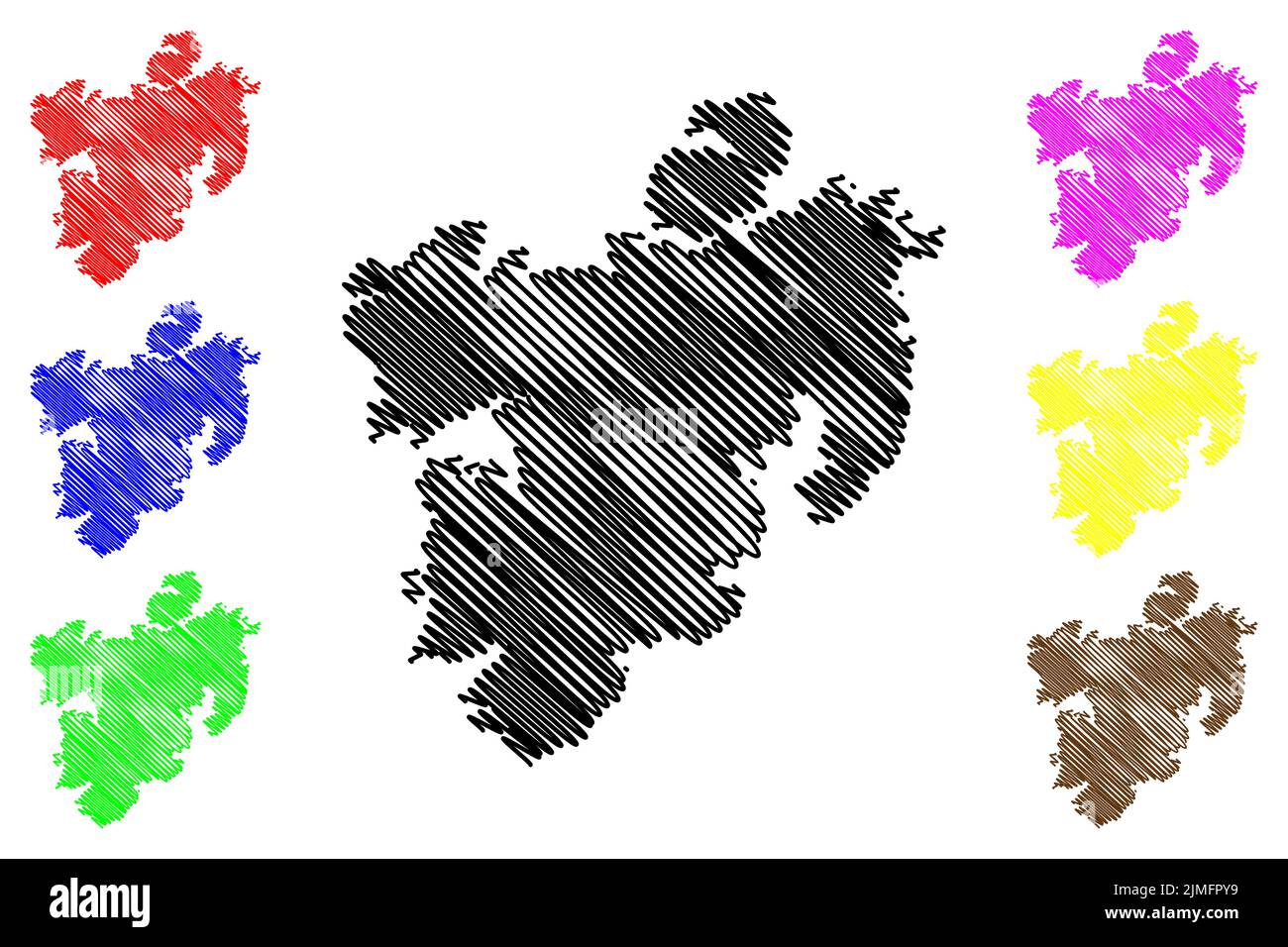 Tjorn island (Kingdom of Sweden) map vector illustration, scribble ...