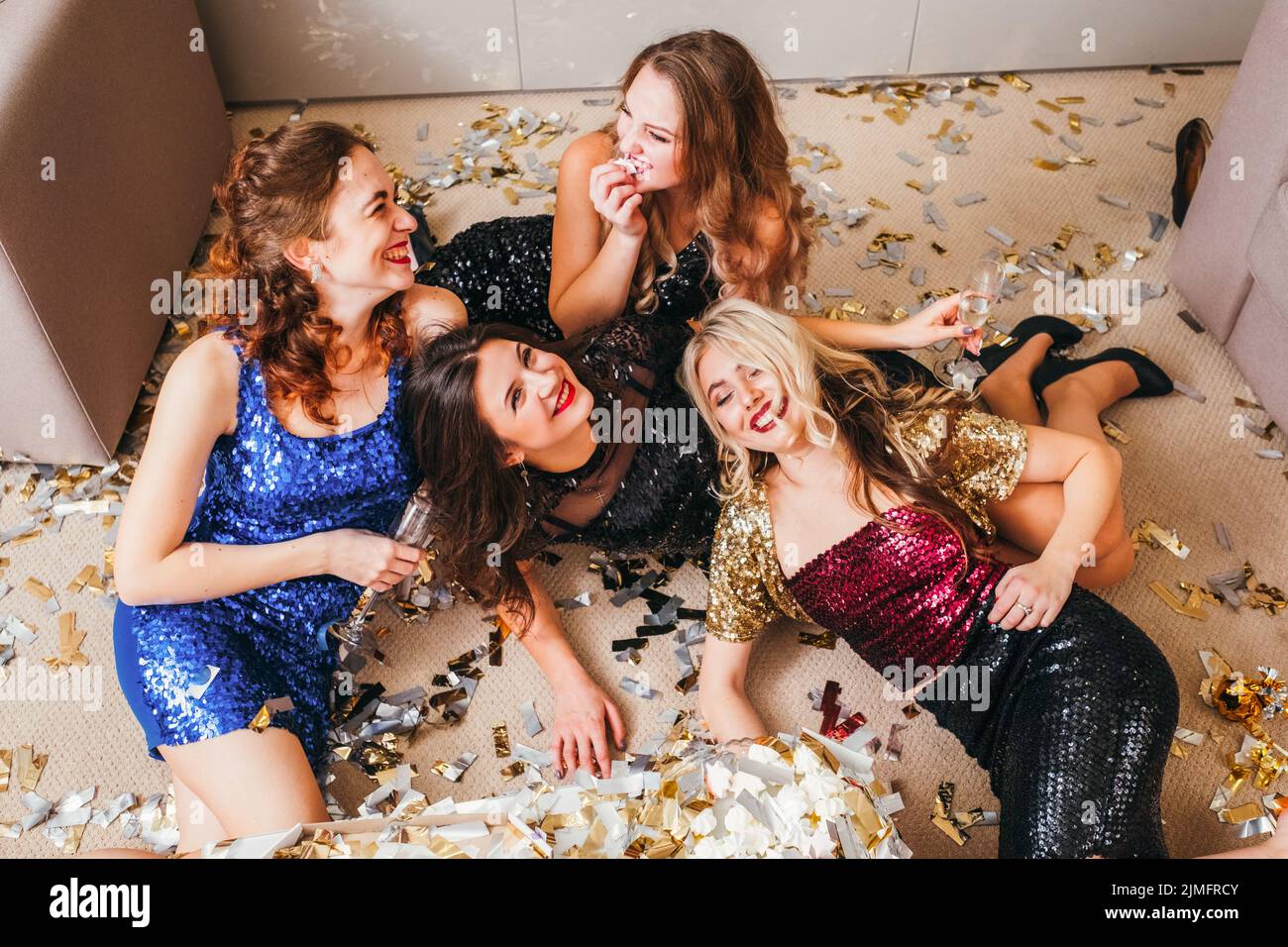girls party celebration relaxed atmosphere Stock Photo
