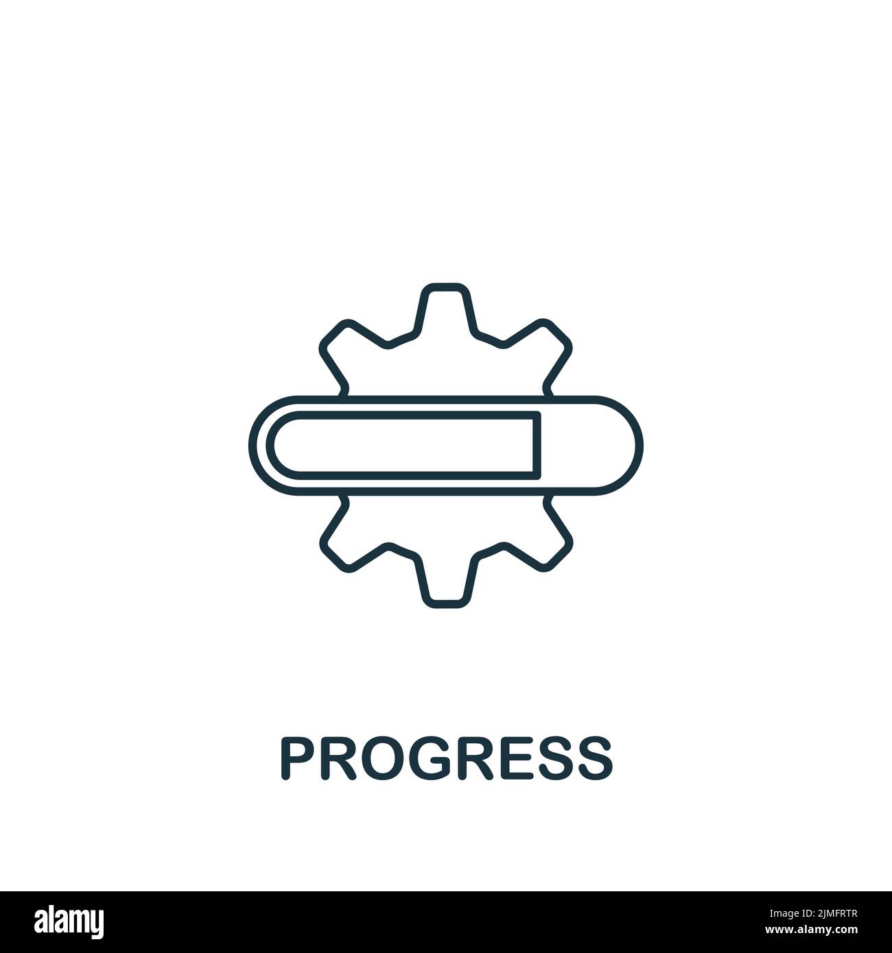 Progress icon. Monochrome simple icon for templates, web design and ...