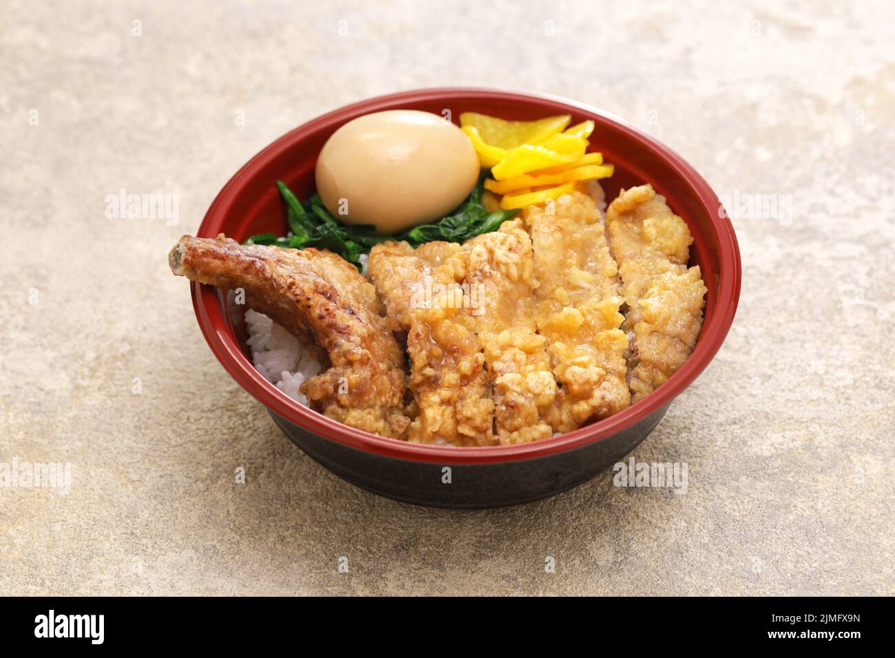 Taiwanese fried pork chop bento, station lunch box Stock Photo Alamy