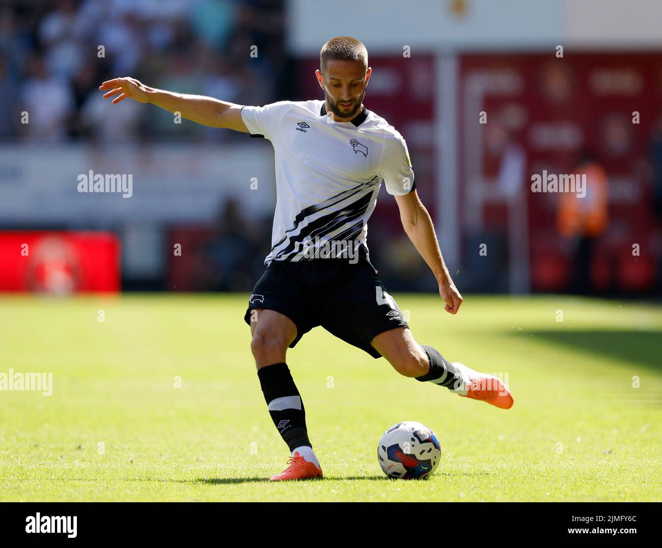 Derby County's Conor Hourihane during the Sky Bet League One match at The Valley, London. Picture date: Saturday August 6, 2022. Stock Photo