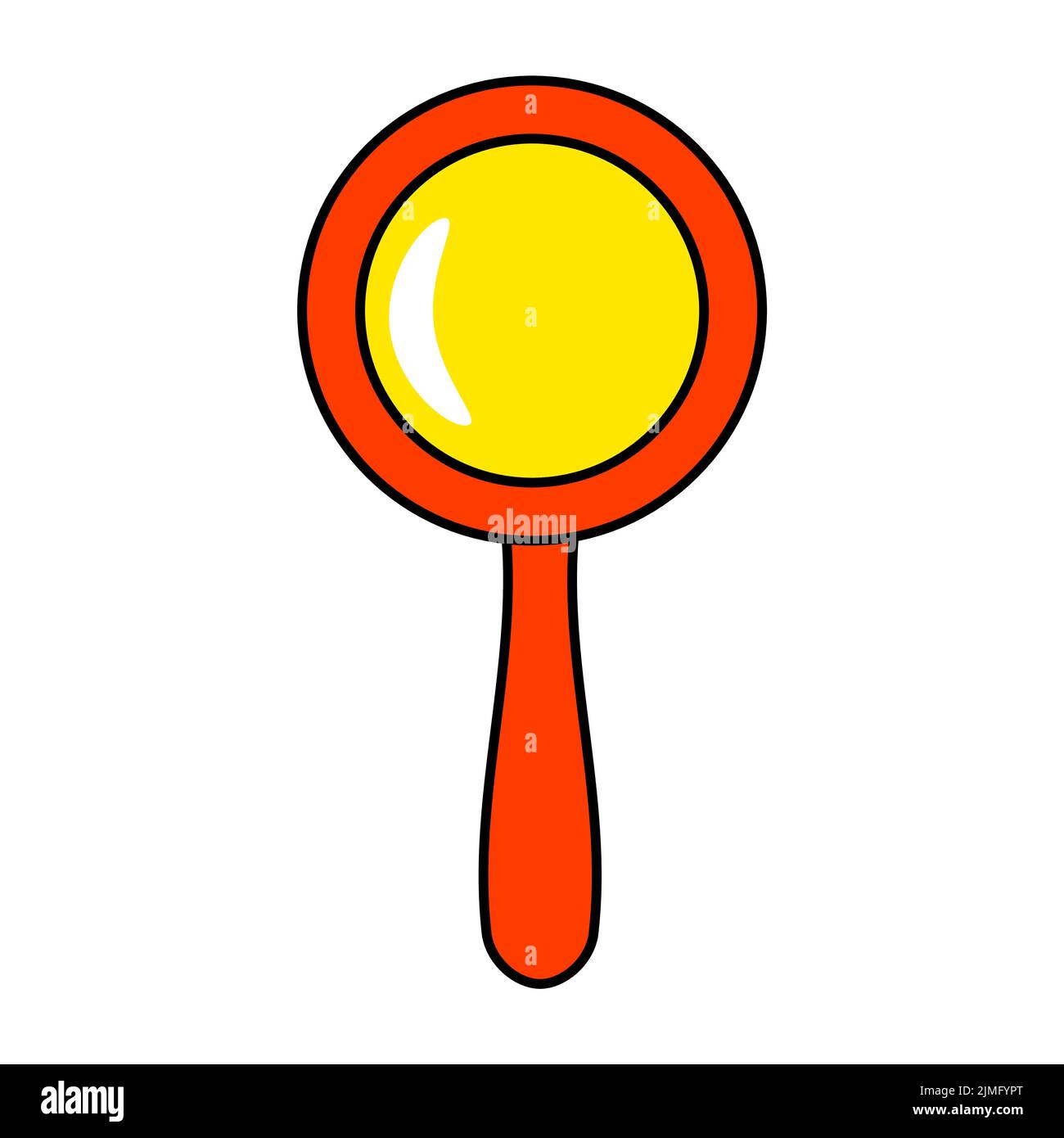 Loupe Magnifying Glass Isolated Element on White Background Stock