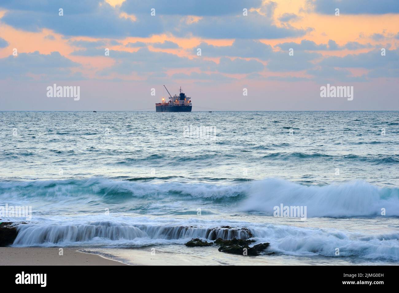 Mediterranean Coast Israel Stock Photo