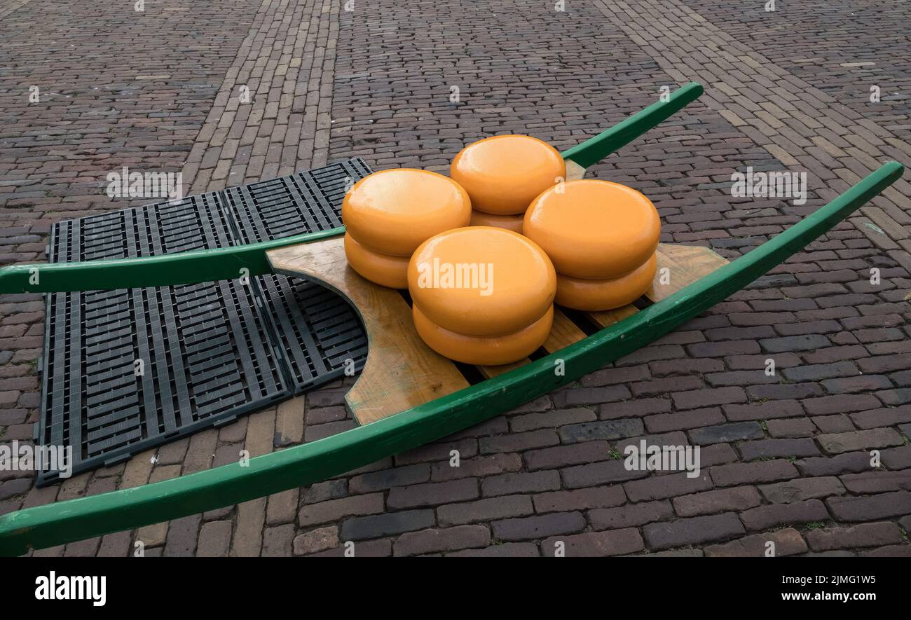 cheese on the cheese markt alkmaar in holland Stock Photo