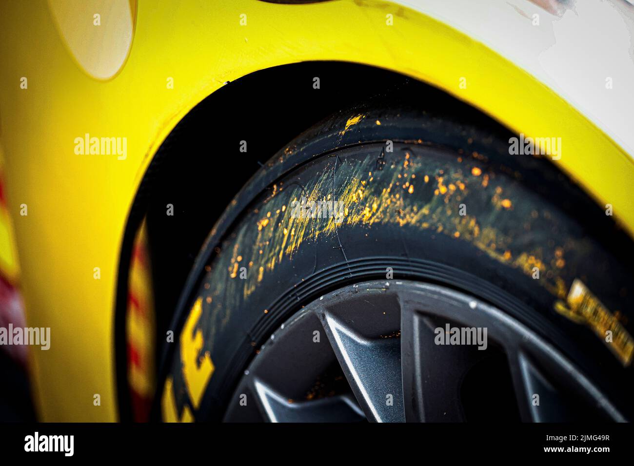 Pneus, tyres detail during the WTCR - Race of Alsace Grand Est 2022, 7th round of the 2022 FIA World Touring Car Cup, on the Anneau du Rhin from August 6 to 7 in Biltzheim, France - Photo Paulo Maria / DPPI Stock Photo