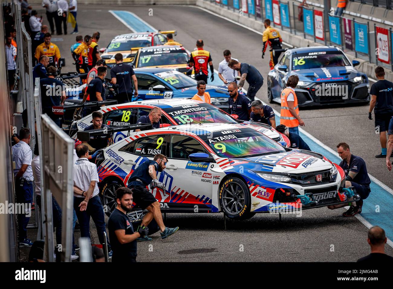 09 TASI Attila (HUN), Équipe LIQUI MOLY Engstler, Honda Civic Type R TCR, action during the WTCR - Race of Alsace Grand Est 2022, 7th round of the 2022 FIA World Touring Car Cup, on the Anneau du Rhin from August 6 to 7 in Biltzheim, France - Photo Paulo Maria / DPPI Stock Photo