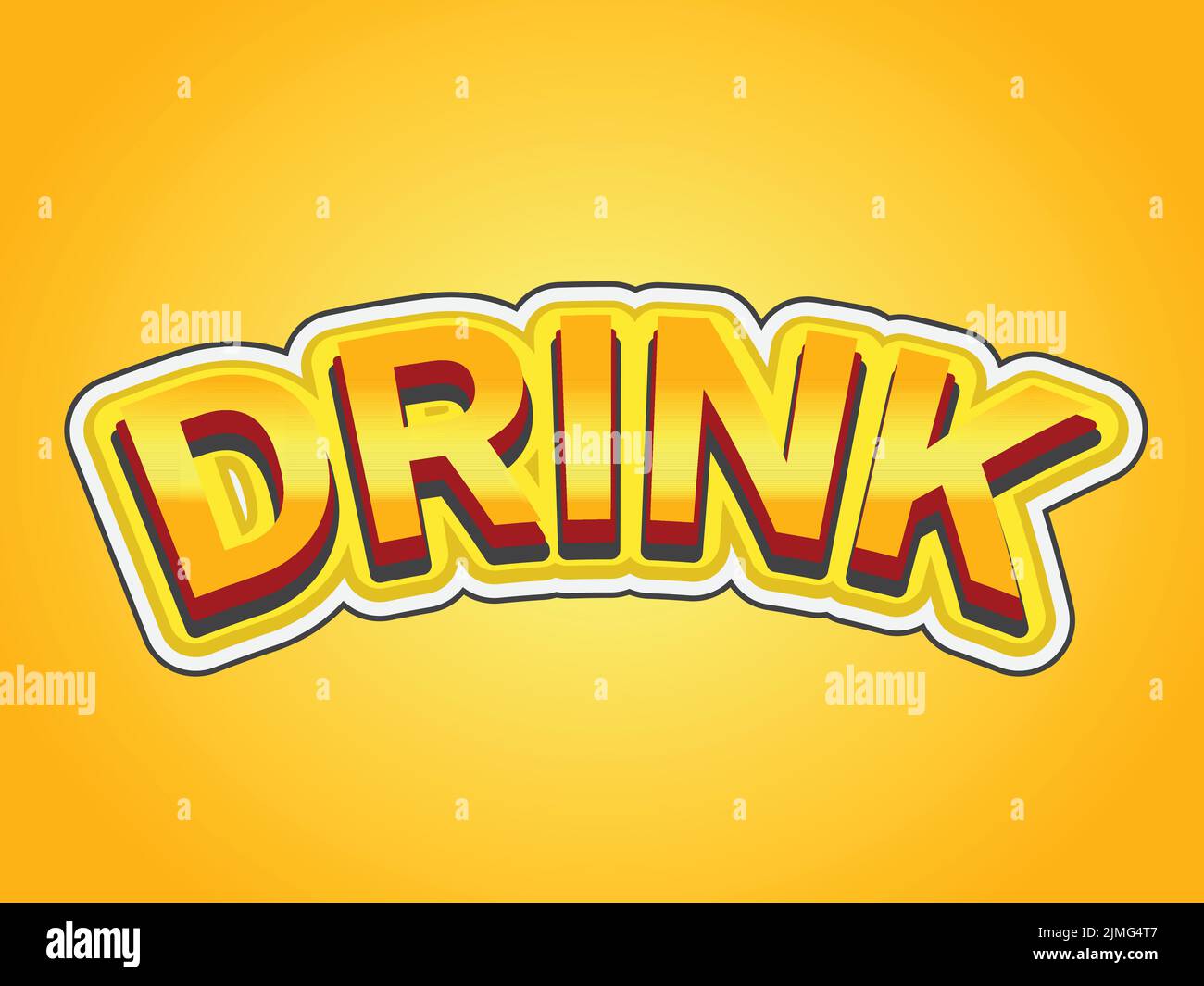 text effect template with 3d bold style use for log Stock Vector