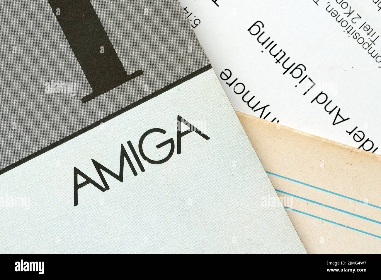 Records of the former GDR record label Amiga, which today belongs to Sony Music Stock Photo