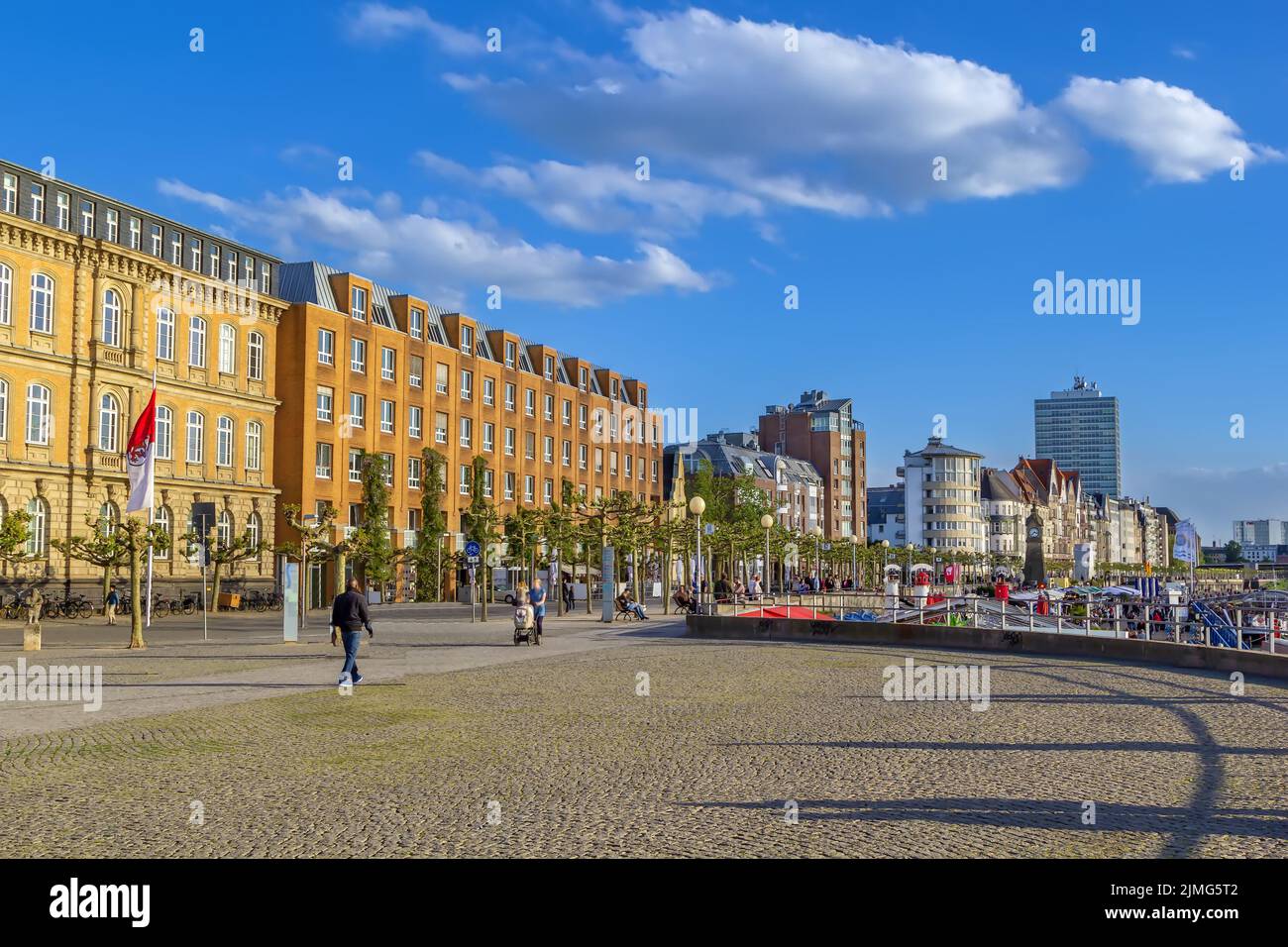Embankment in Dusseldorf, Germany Stock Photo