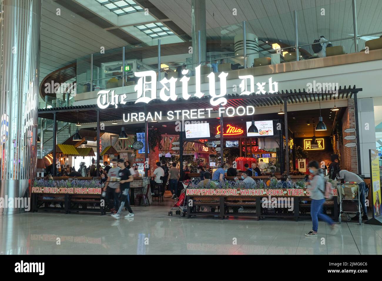 Dubai internaional airport refreshments hires stock photography and