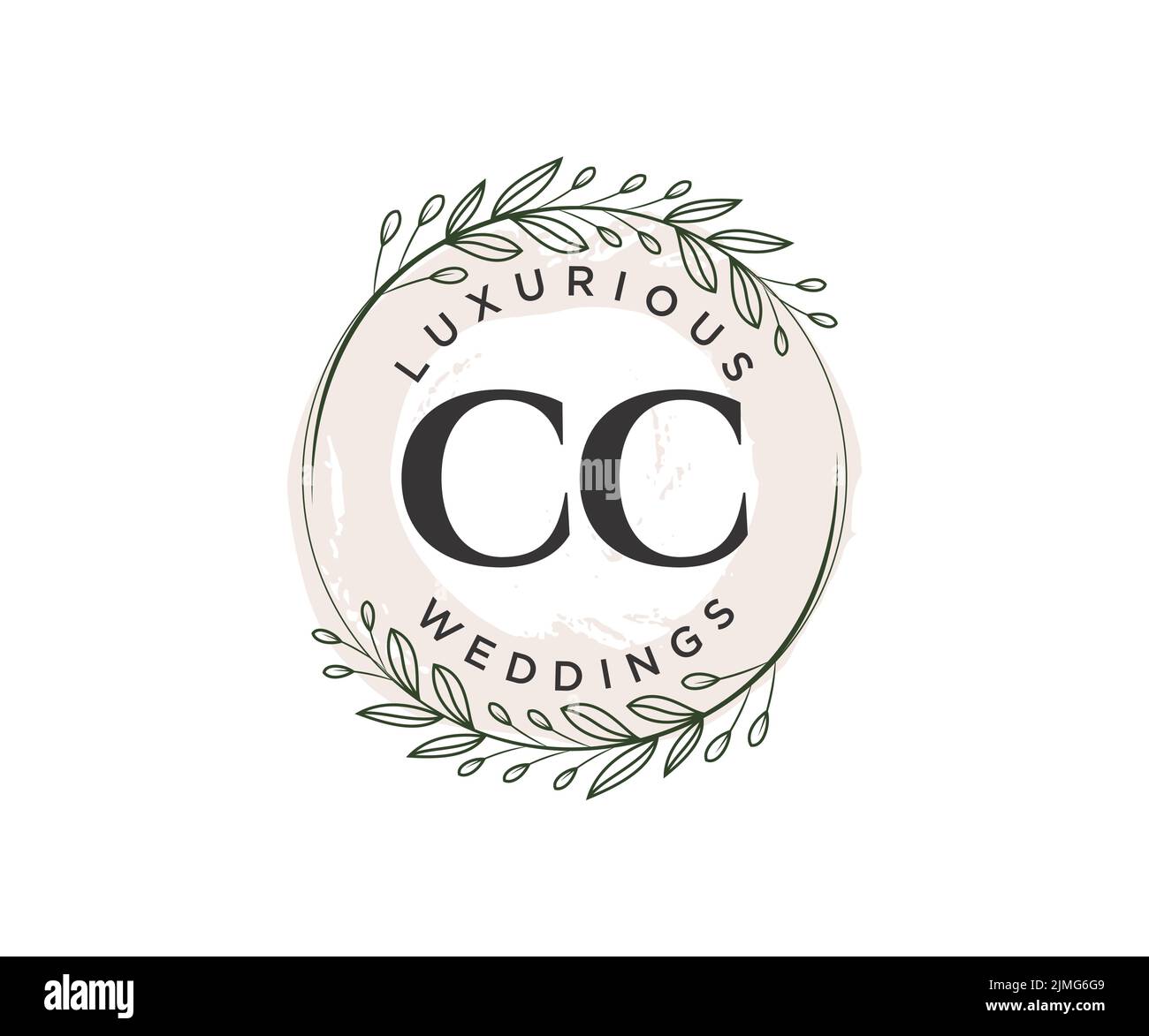 CC Initials letter Wedding monogram logos template, hand drawn modern ...