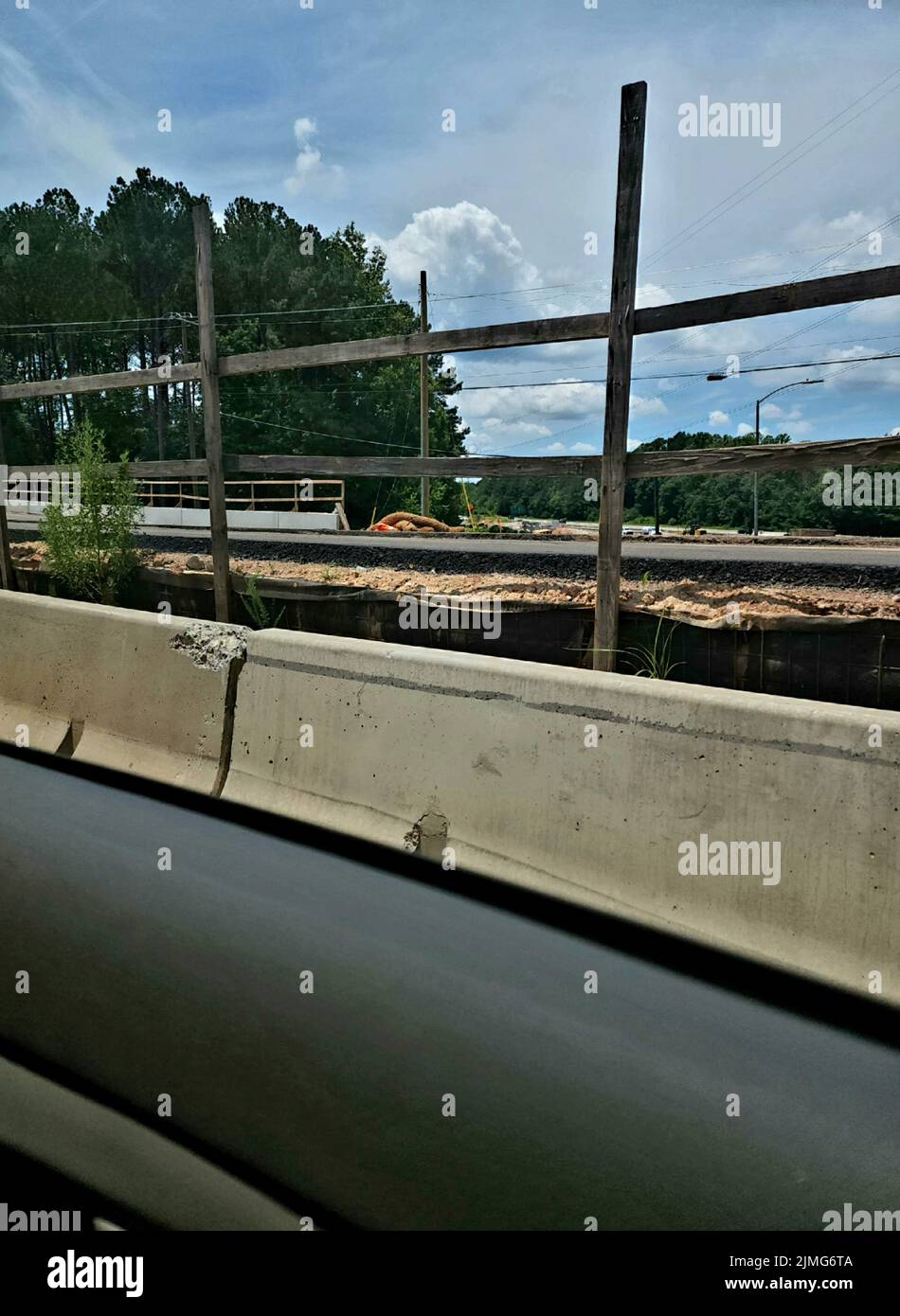 Roadway in the works (Motion Photo) Stock Photo