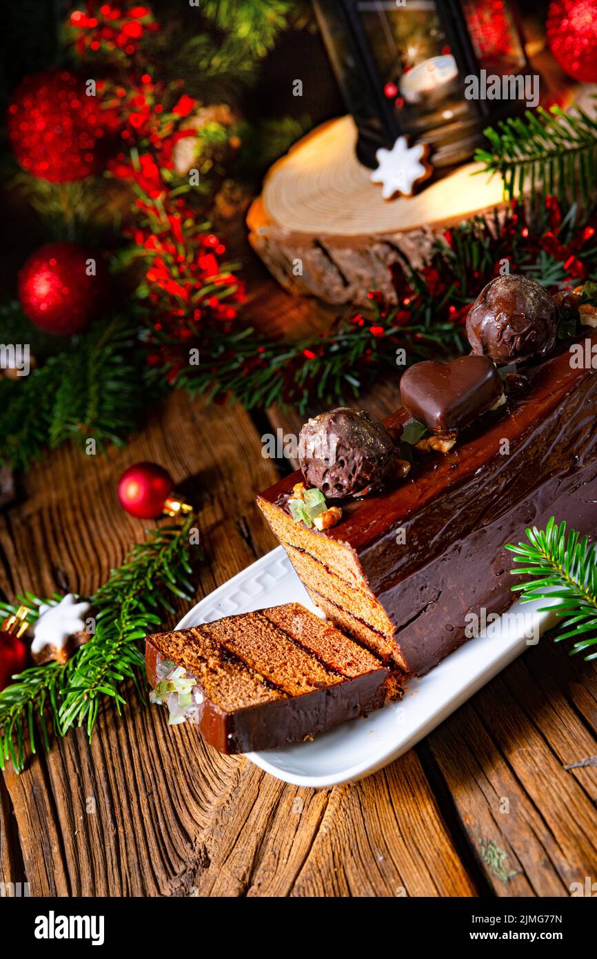 Christmas gingerbread filled with jam Stock Photo Alamy