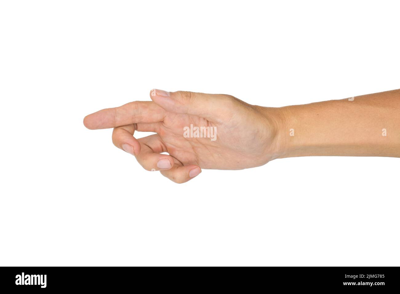 Ulnar claw hand of Asian young man. also known as spinster claw. It