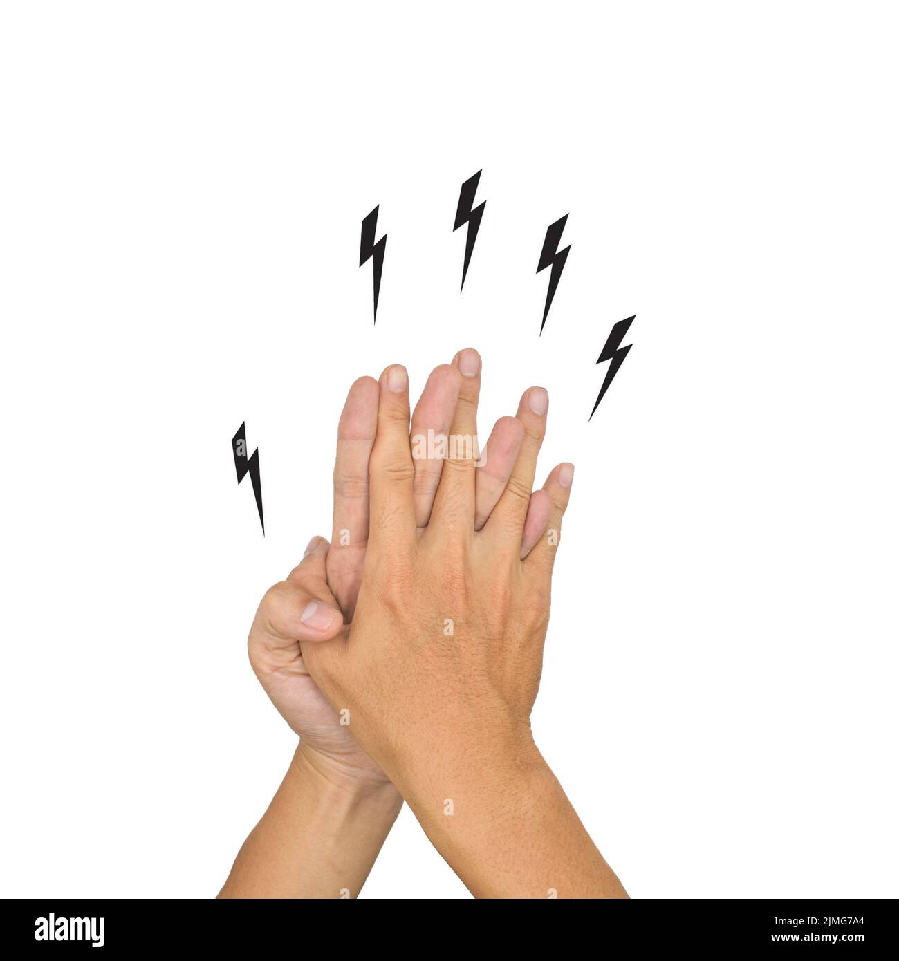 Tingling and numbness in fingers of Asian man with diabetes. Finger