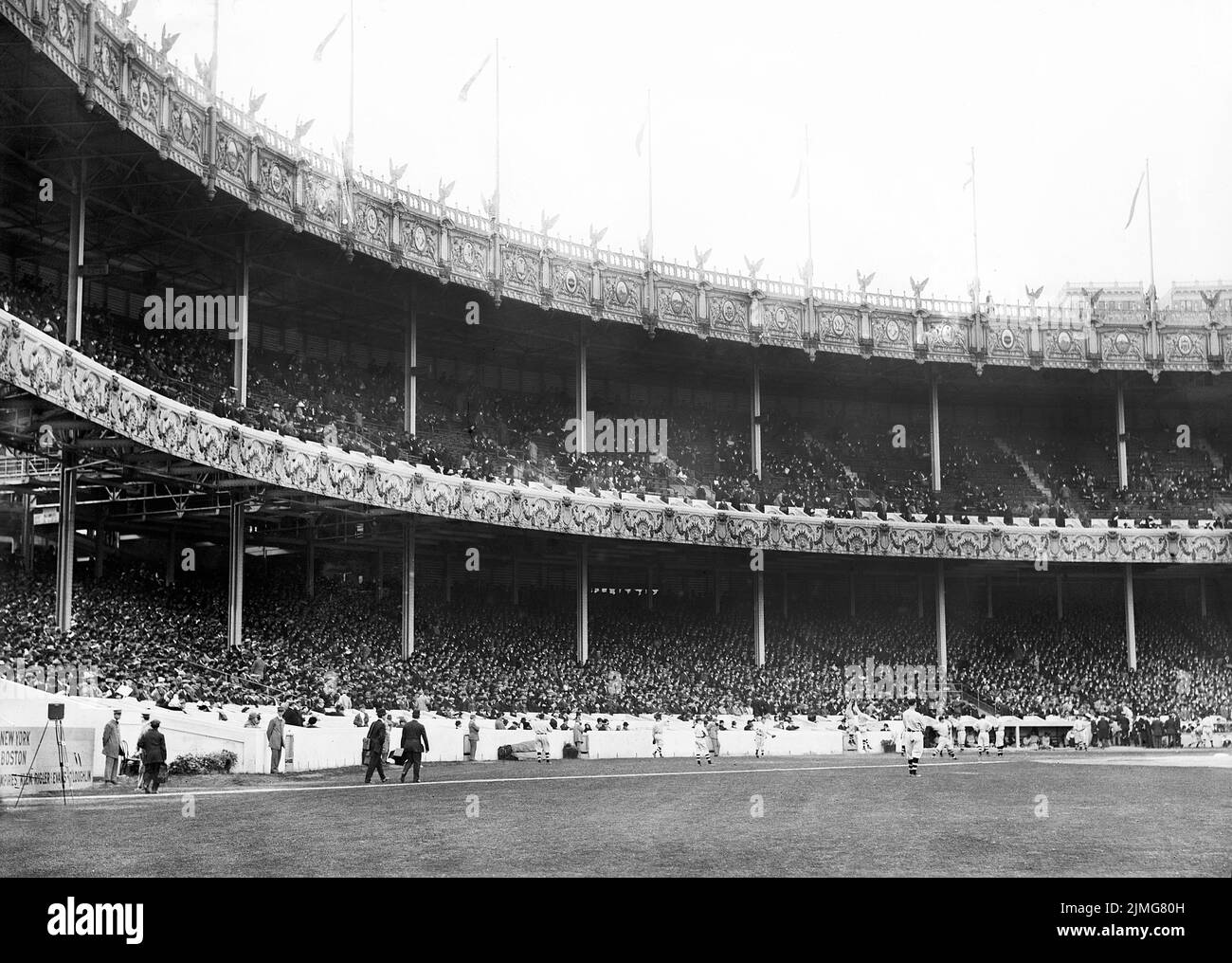 Boston Red Sox versus New York Giants, Game 1 of Baseball World Series, Polo Grounds, New York City, New York, USA, Bain News Service, October 8, 1912 Stock Photo