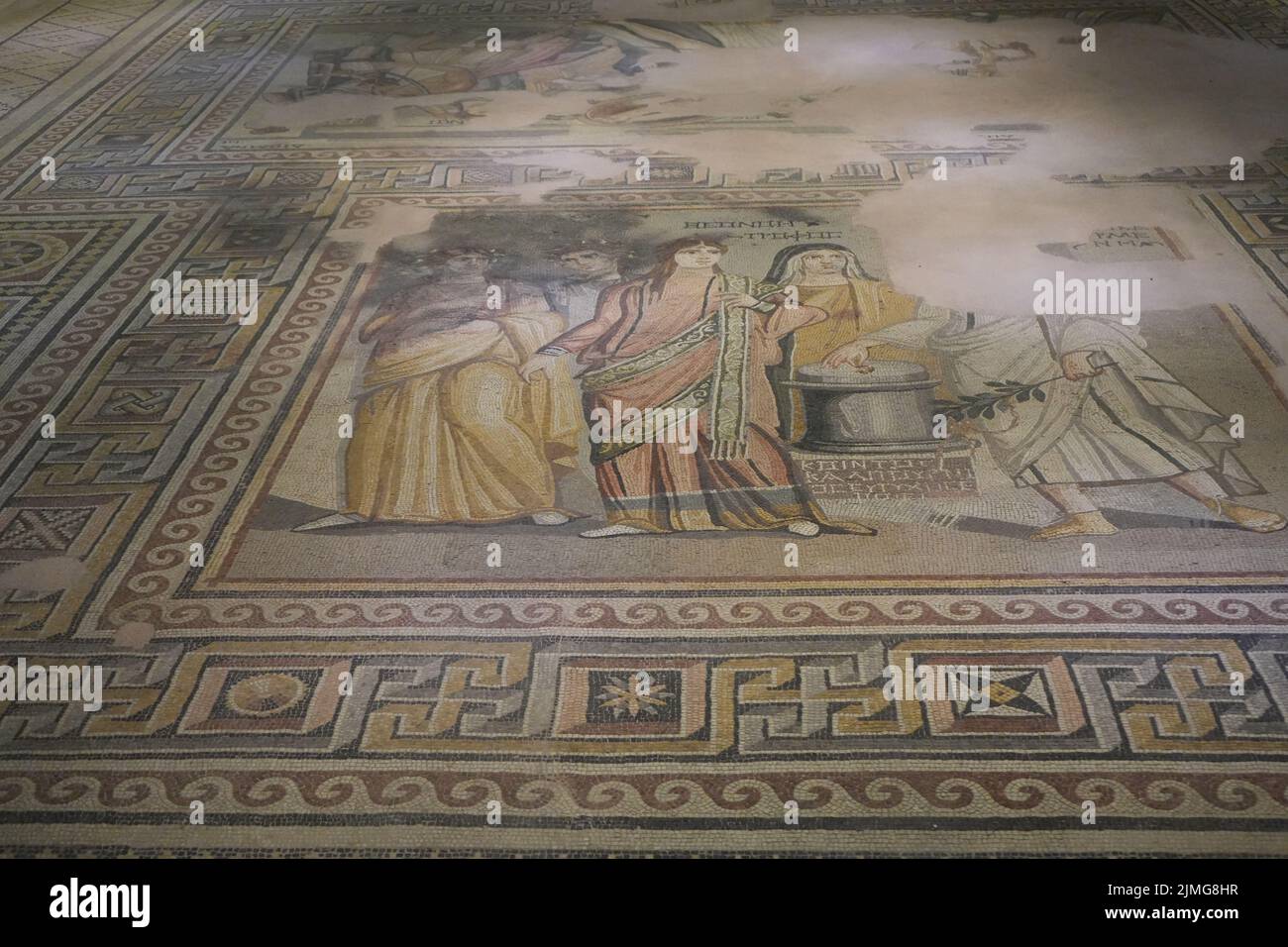 Theonoe Mosaic, Kointos Villa Gaziantep Mosaic Museum Stock Photo