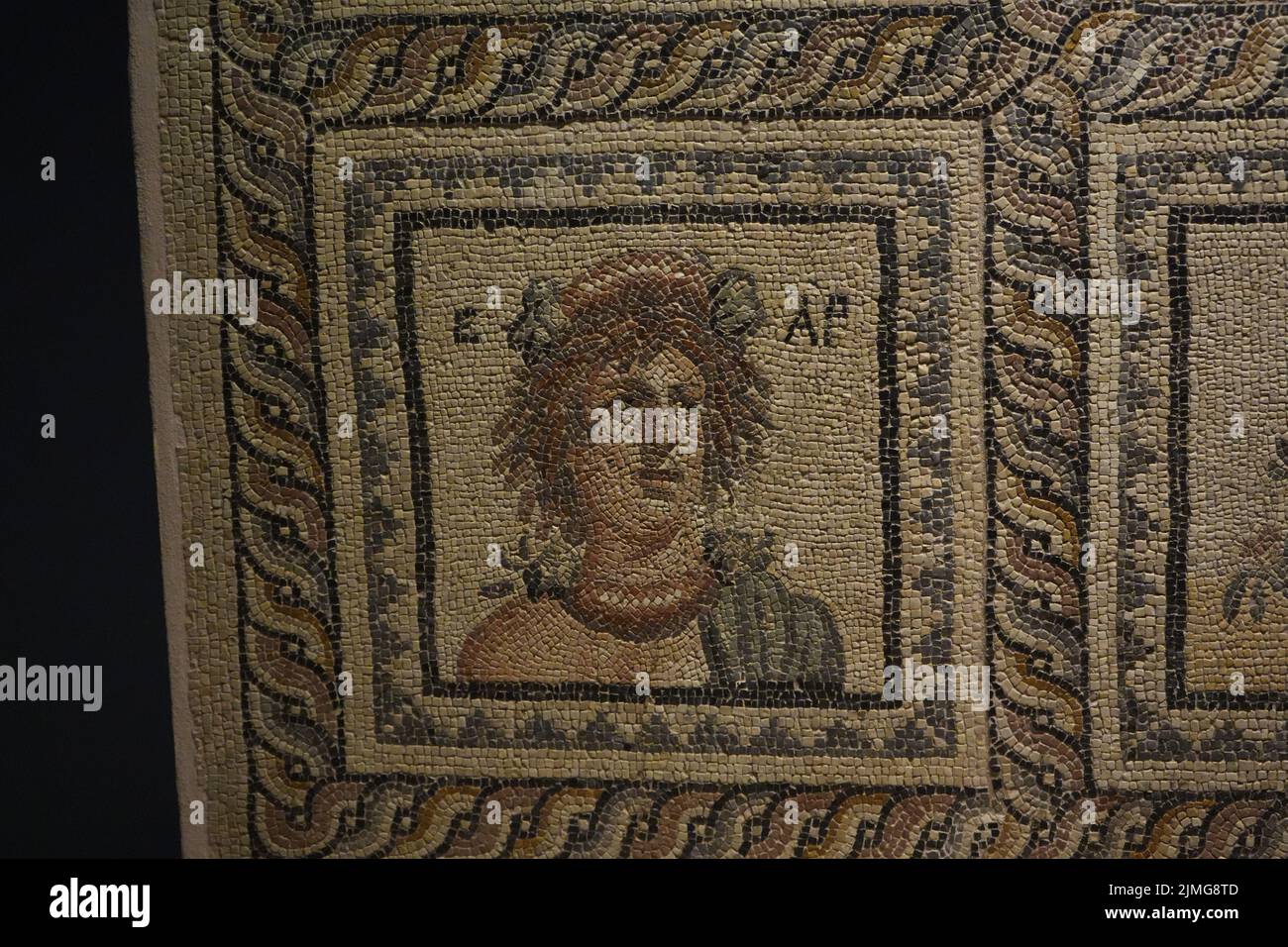 Tele Te Telete, unearth god. Gaziantep Mosaic Museum Stock Photo - Alamy