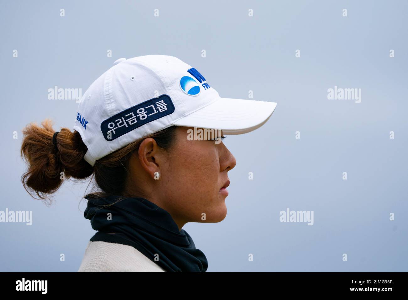 Gullane, Scotland, UK. 6th August 2022. Third round of the AIG Women’s Open golf championship at Muirfield in East Lothian. Pic; Jennifer Chang . Iain Masterton/Alamy Live News Stock Photo