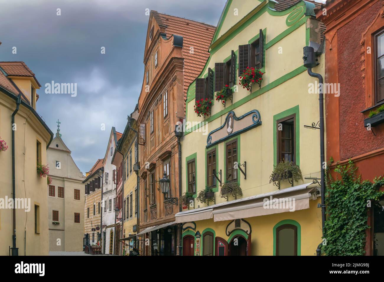 Street in Cesky Krumlov, Czech republic Stock Photo