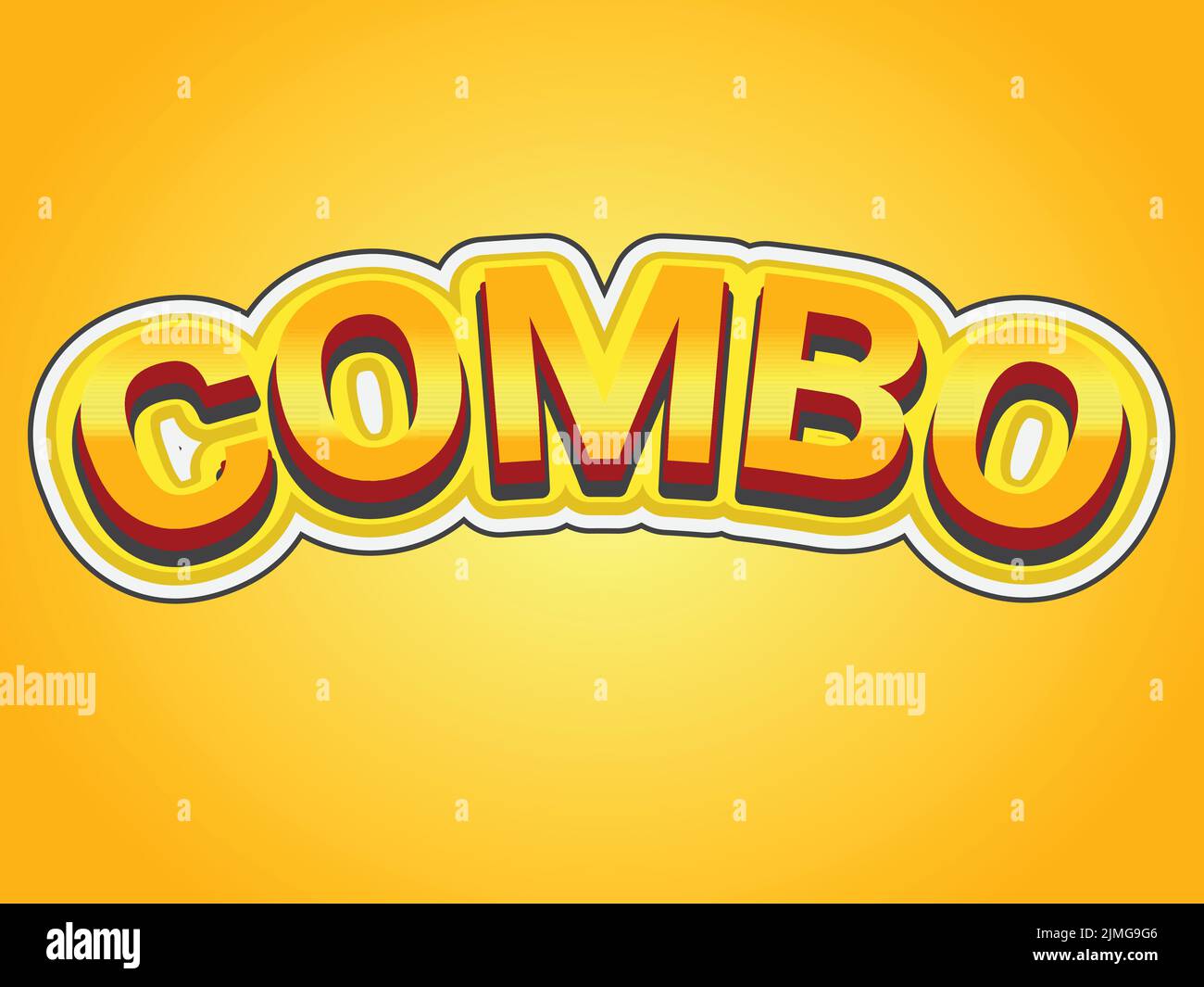 text effect template with 3d bold style use for log Stock Vector